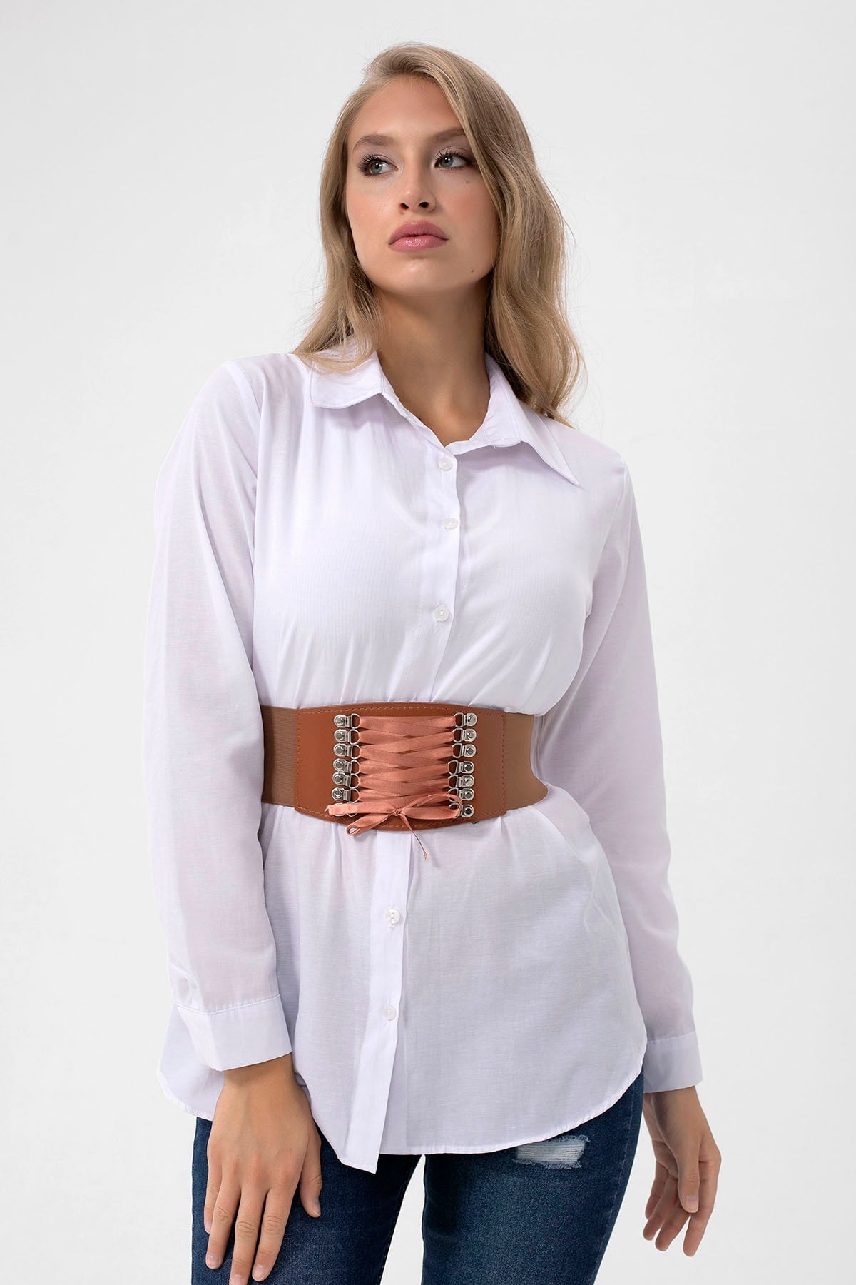 Kurdela Örgülü Elastik Kadın Kemeri, Ceket Kemeri, Gömlek Kemeri, Elbise Kemeri