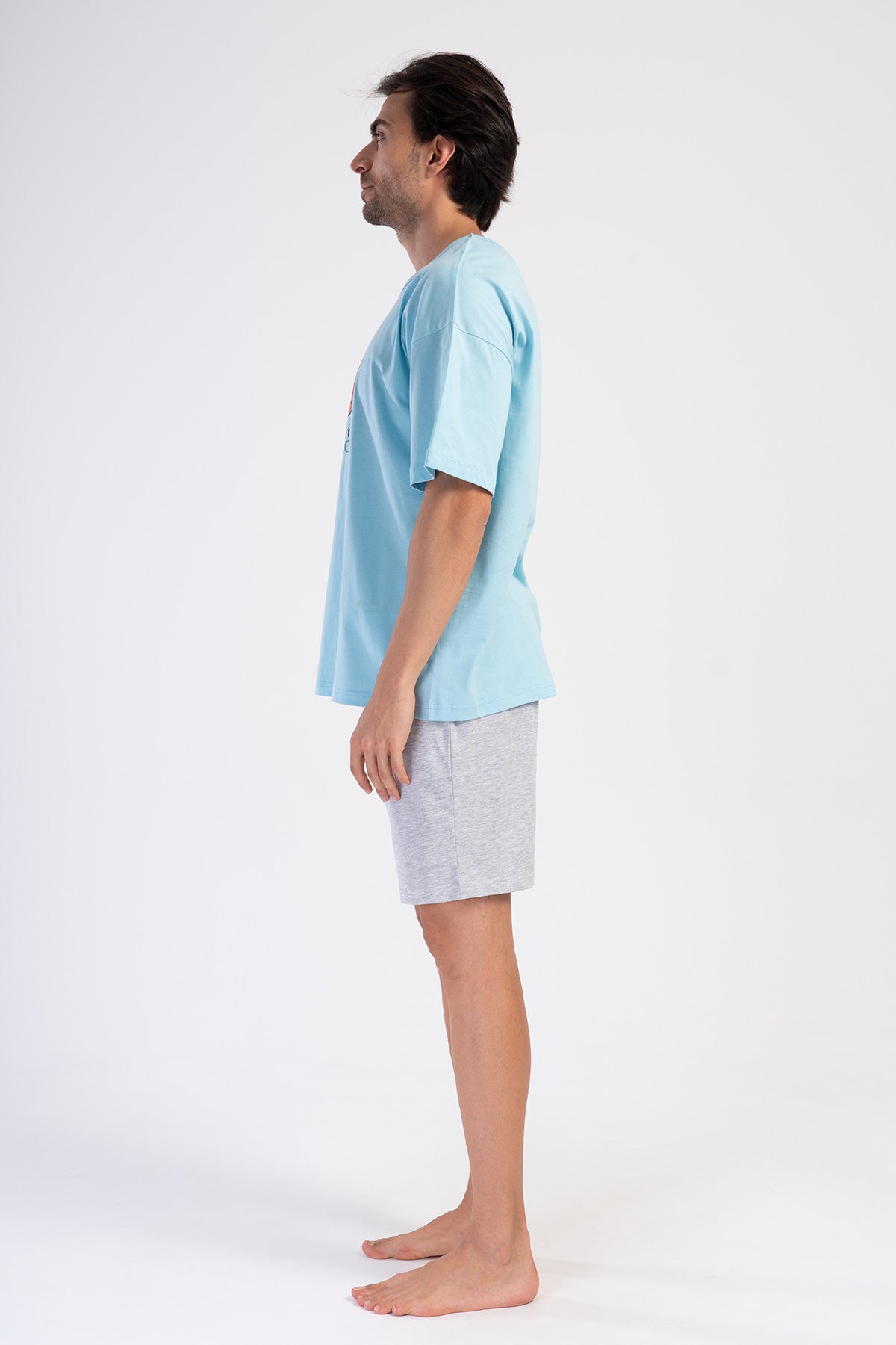 Man Explore Supreme Low Shoulder Short Set