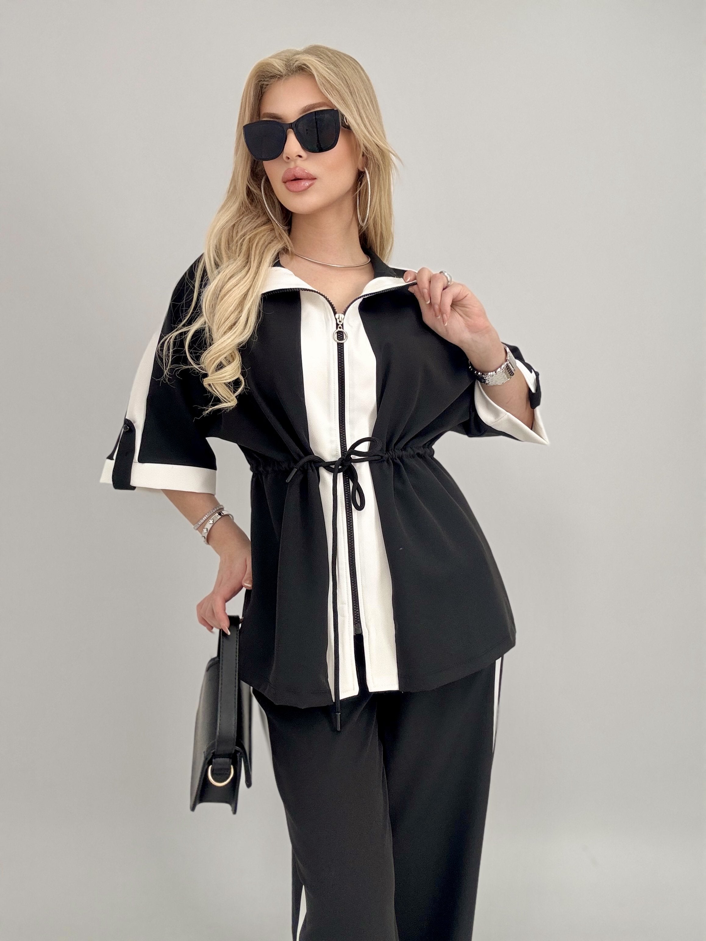 4025 GARNİ DETAYLI PANT. SALAŞ SPOR TAKIM