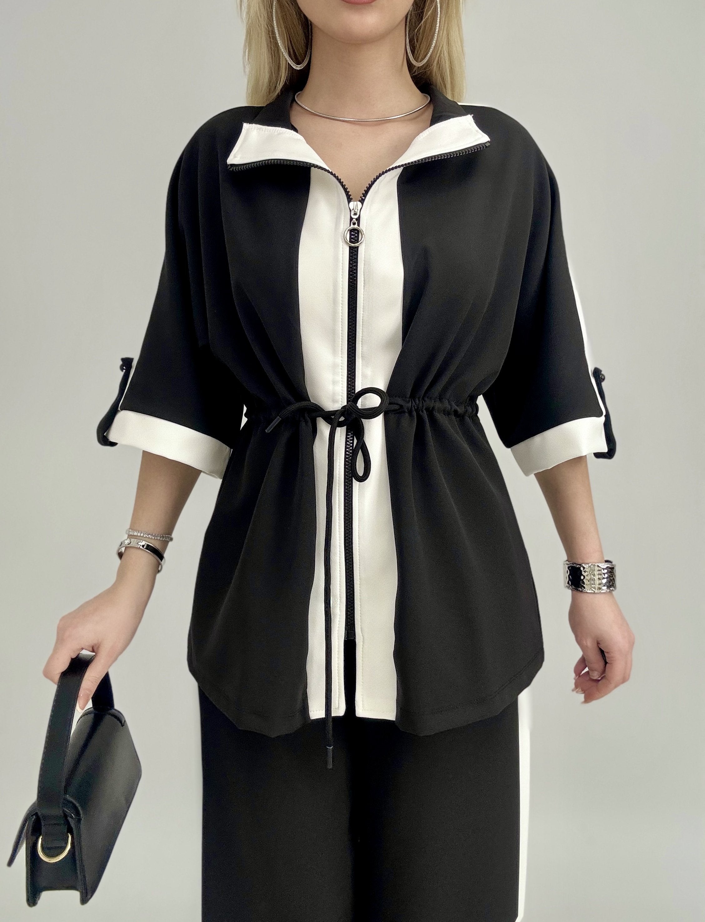 4025 GARNİ DETAYLI PANT. SALAŞ SPOR TAKIM