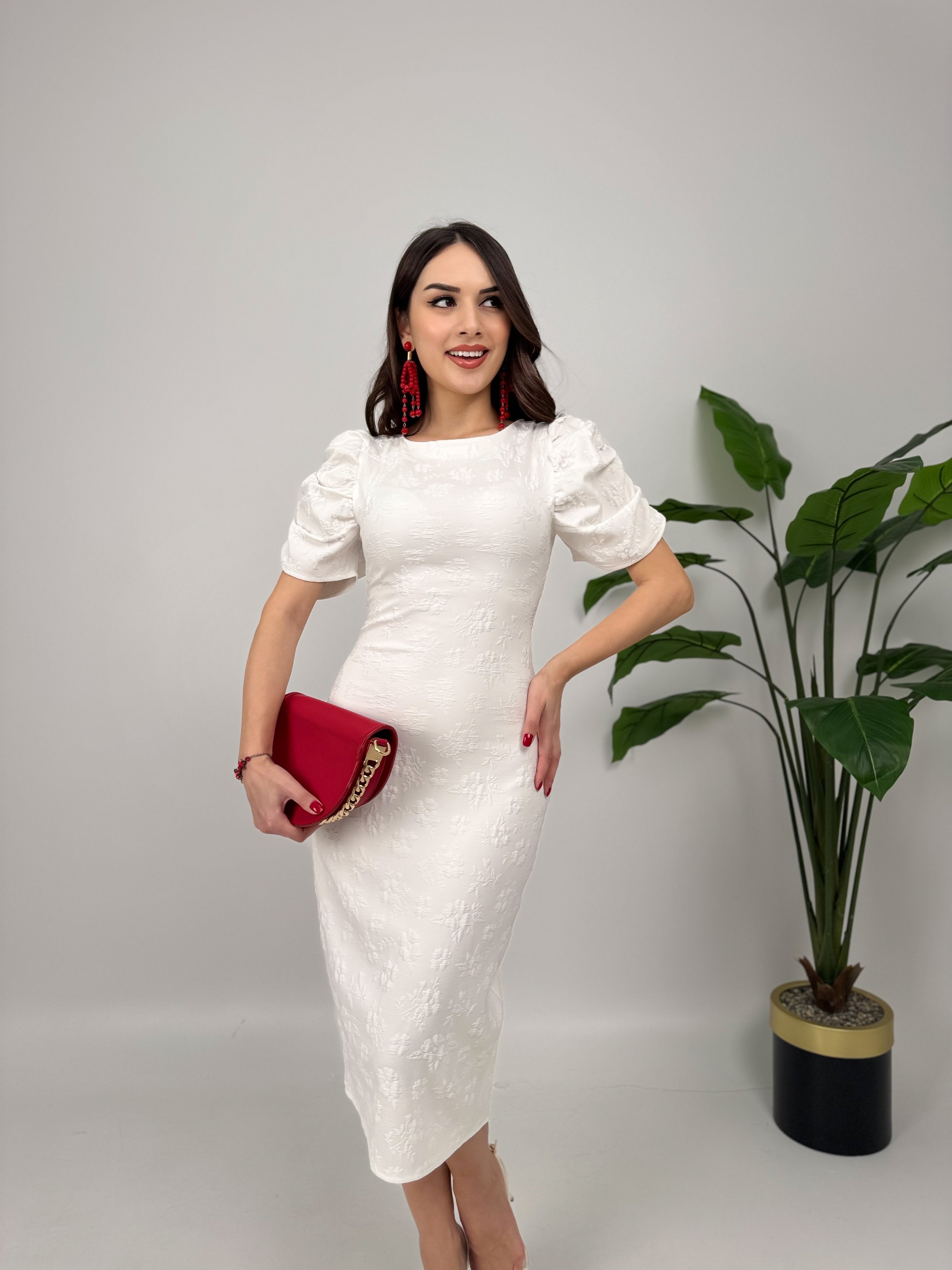 4026 KABARTMA POLYESTER ELBİSE