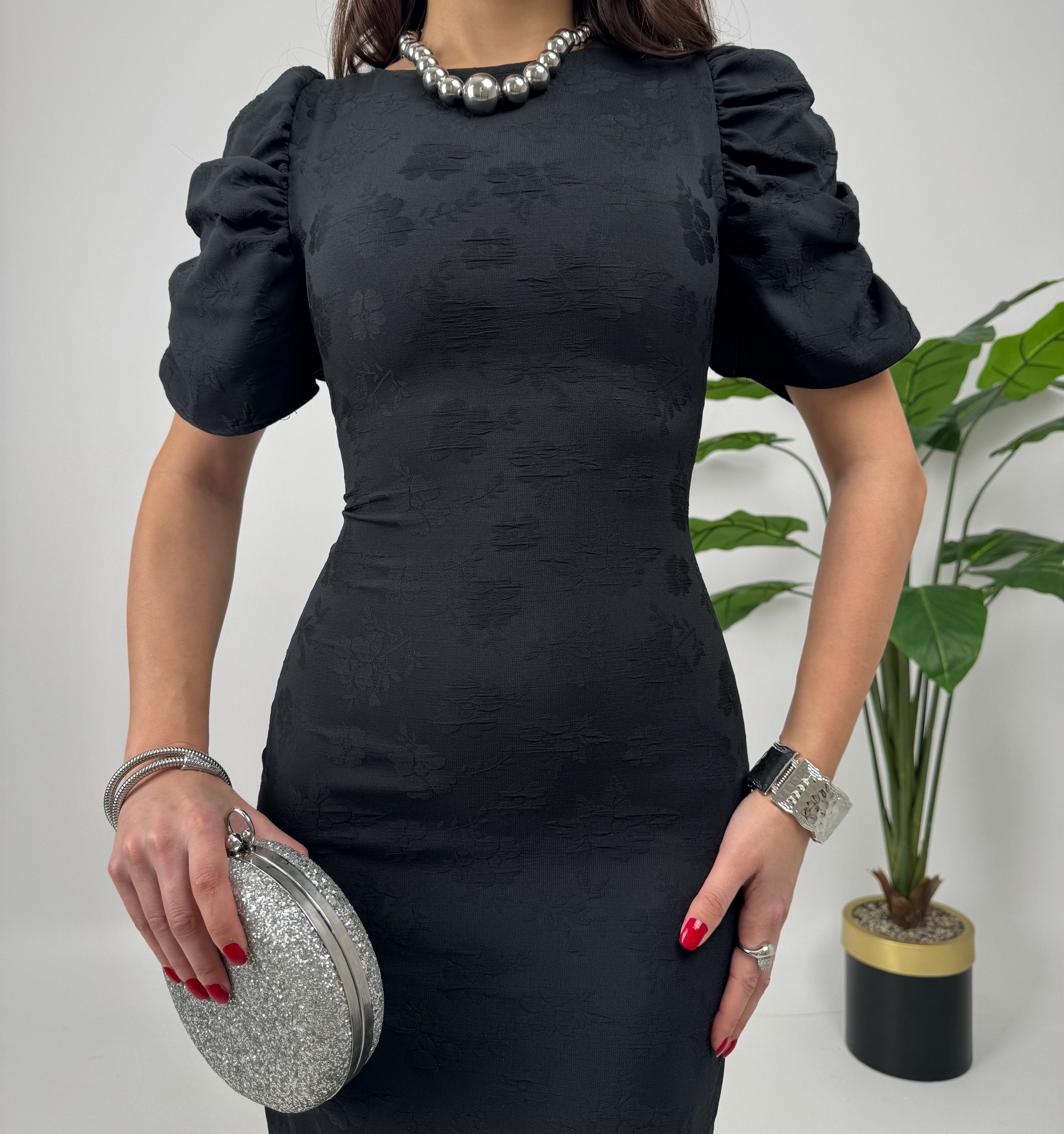 4026 KABARTMA POLYESTER ELBİSE