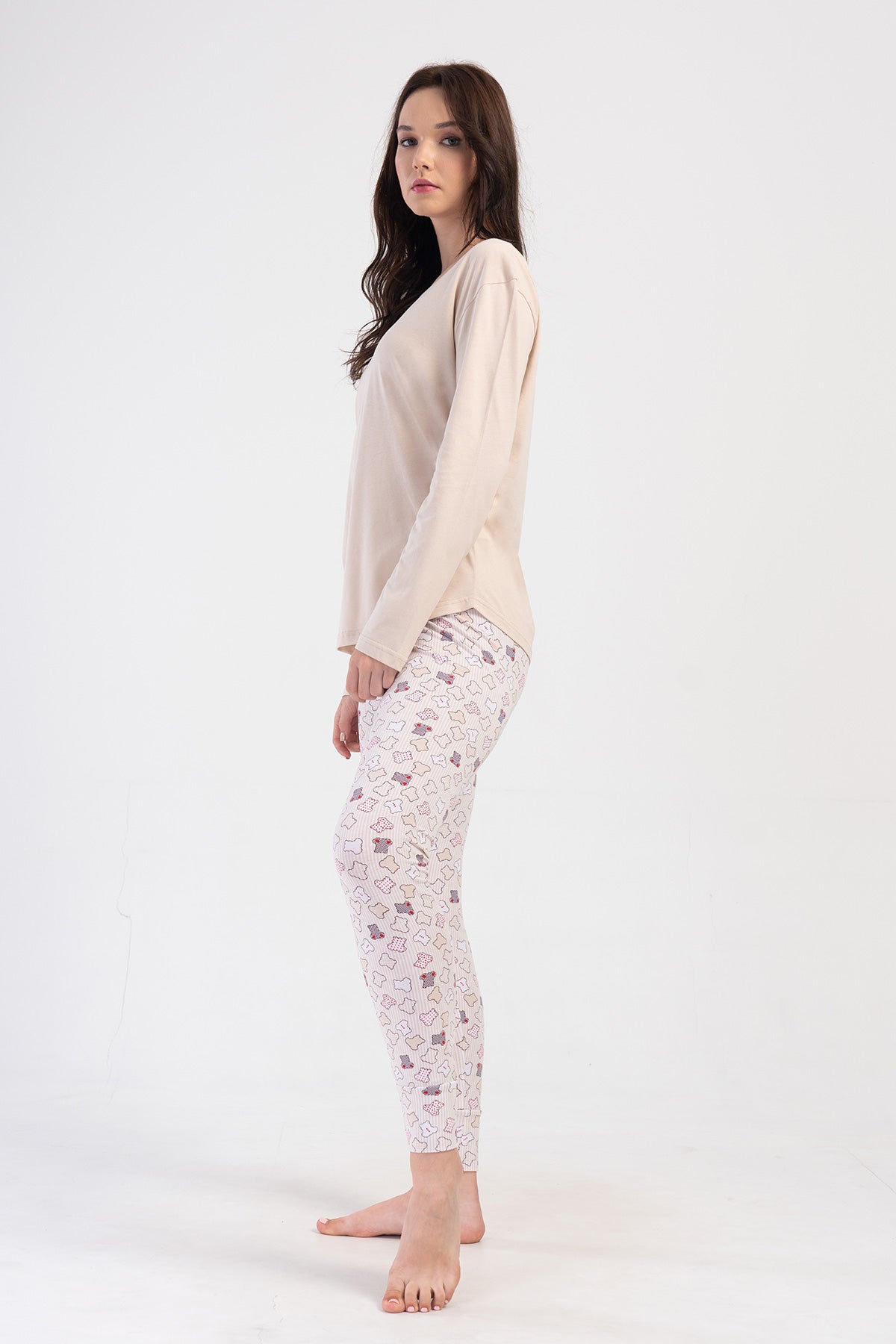 Woman Blood Lycra Tight Pyjama Set