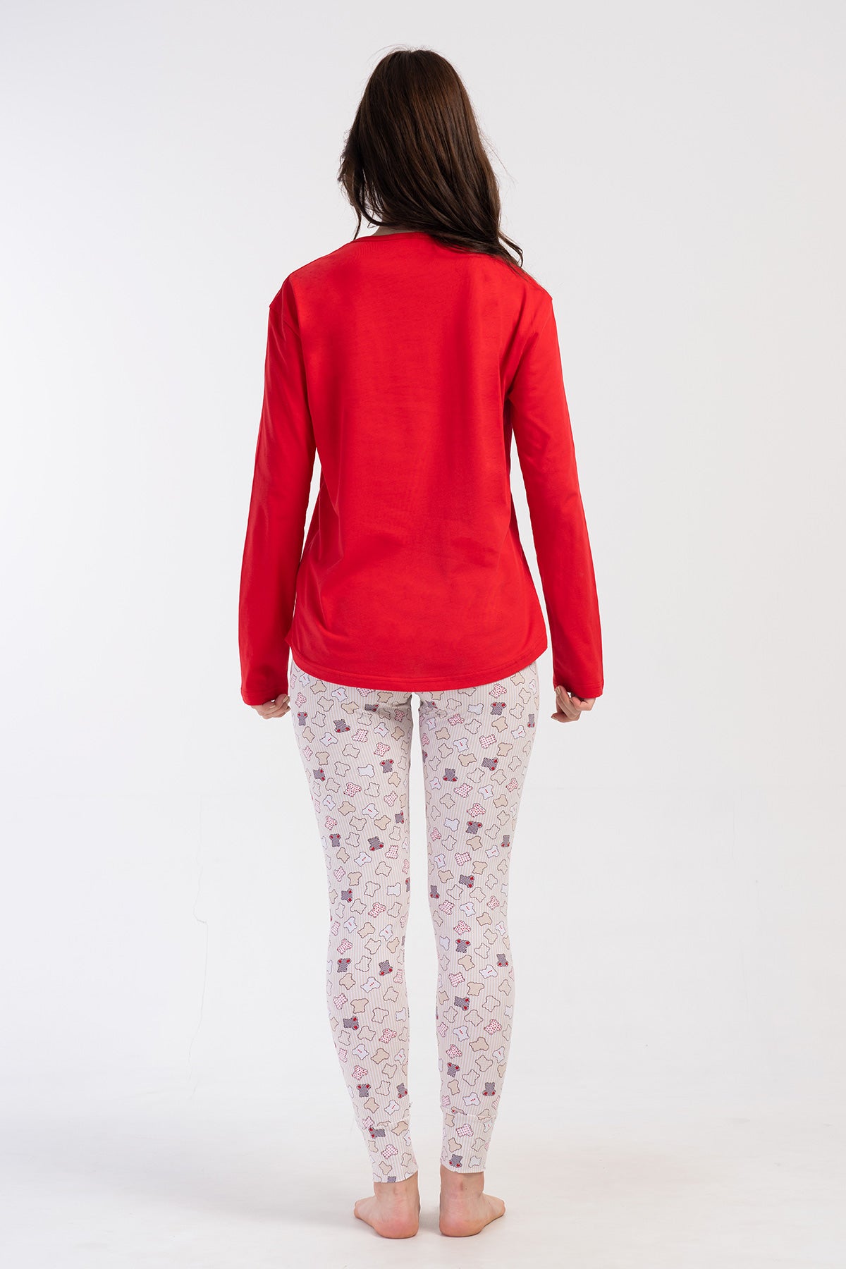 KADIN LYC SUPREM O YAKA UZUN KOL ETEGI OVAL MANSETLI TAYT PIJAMA TAKIM