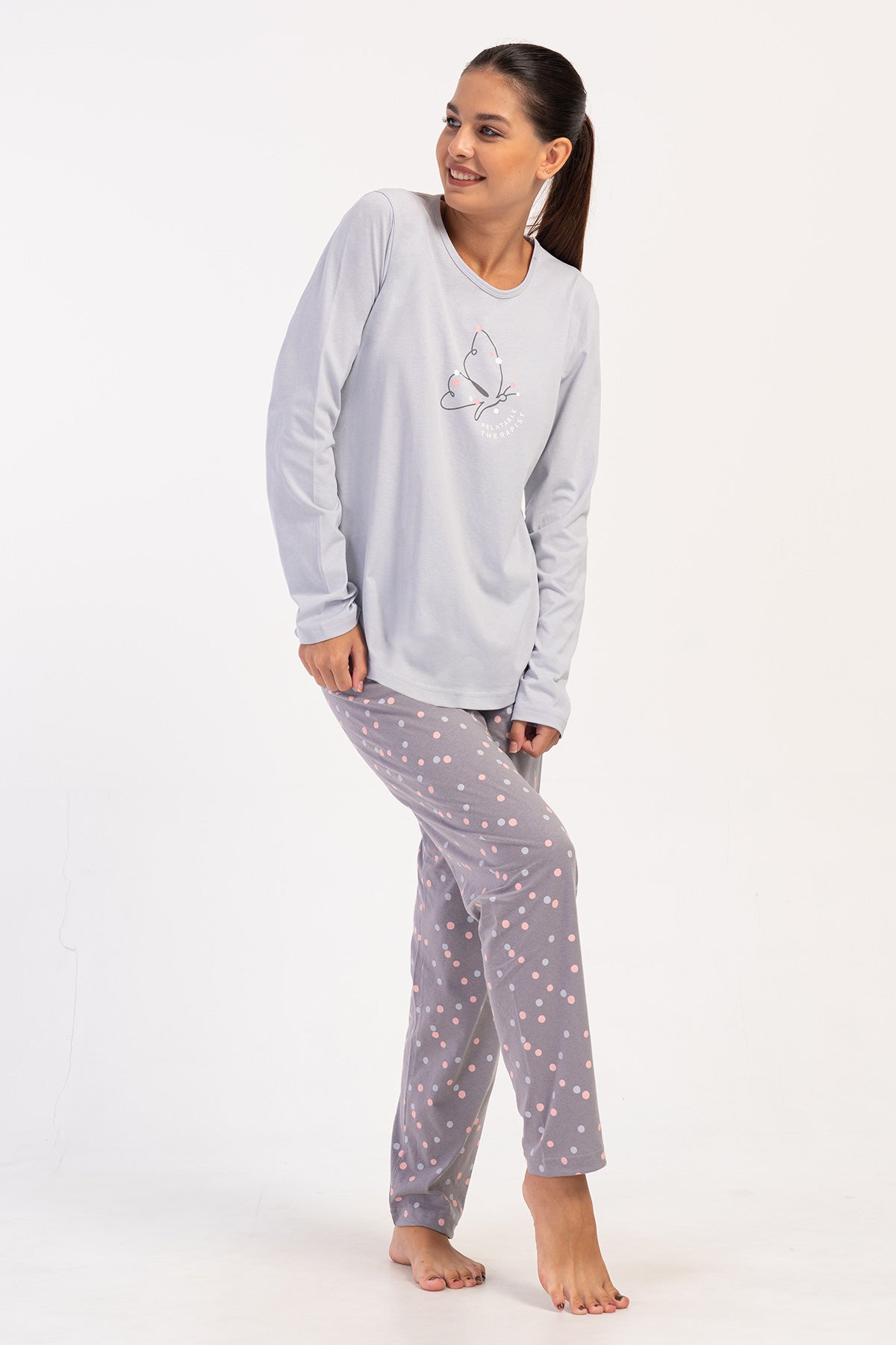 KADIN P.SUPREM BATTAL XXL O YAKA UZUN KOL ETEGI OVAL PIJAMA TAKIM