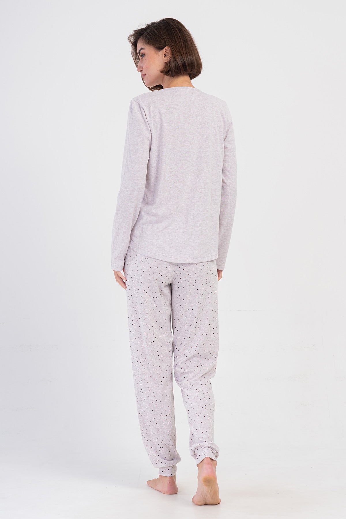 KADIN P.SUPREM O YAKA UZUN KOL ETEGI OVAL MANSETLI PIJAMA TAKIM