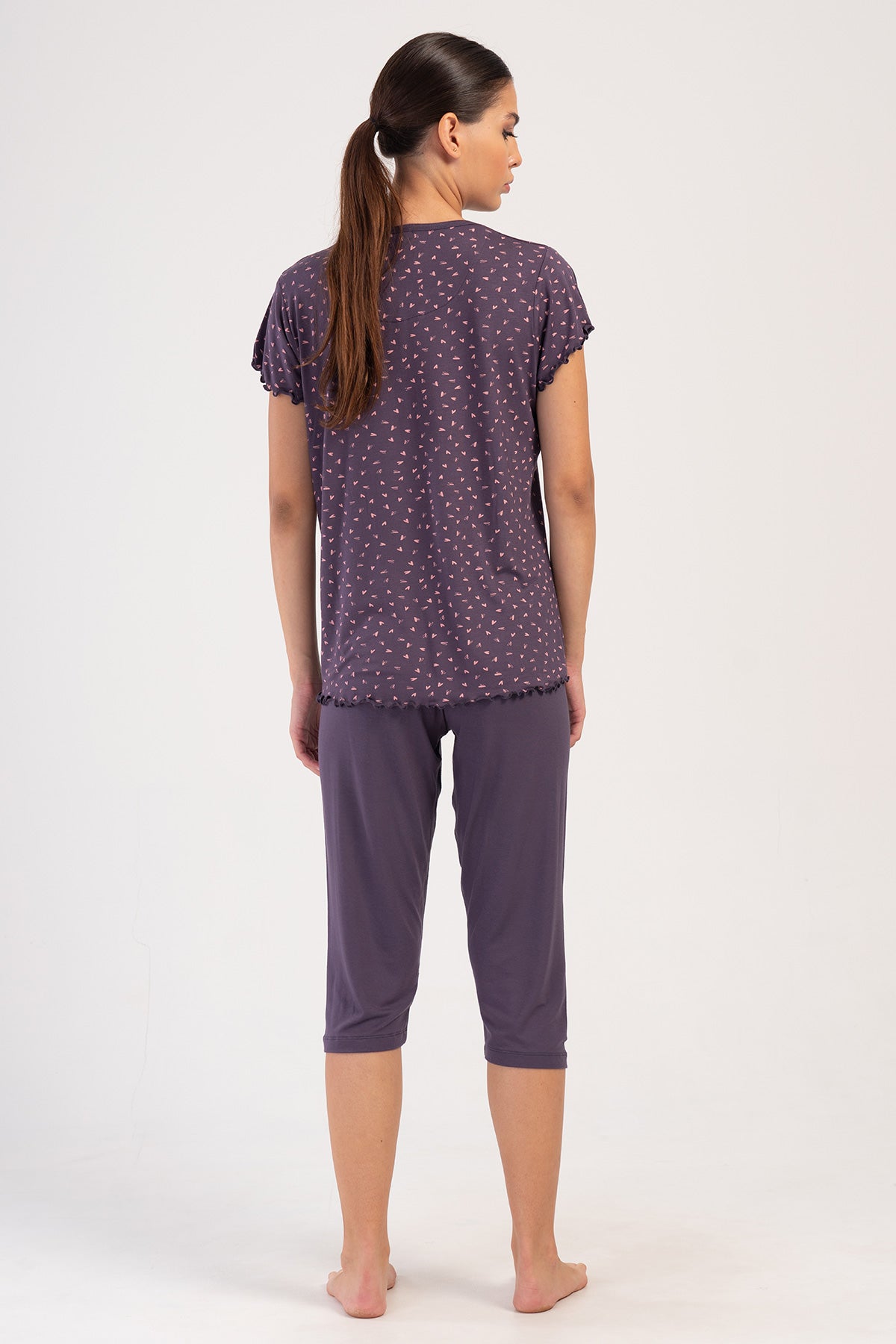 KADIN LYC VISCON XXL KAYIK YAKA FIYONKLU BIBILALI KISA KOL KAPRI TAKIM