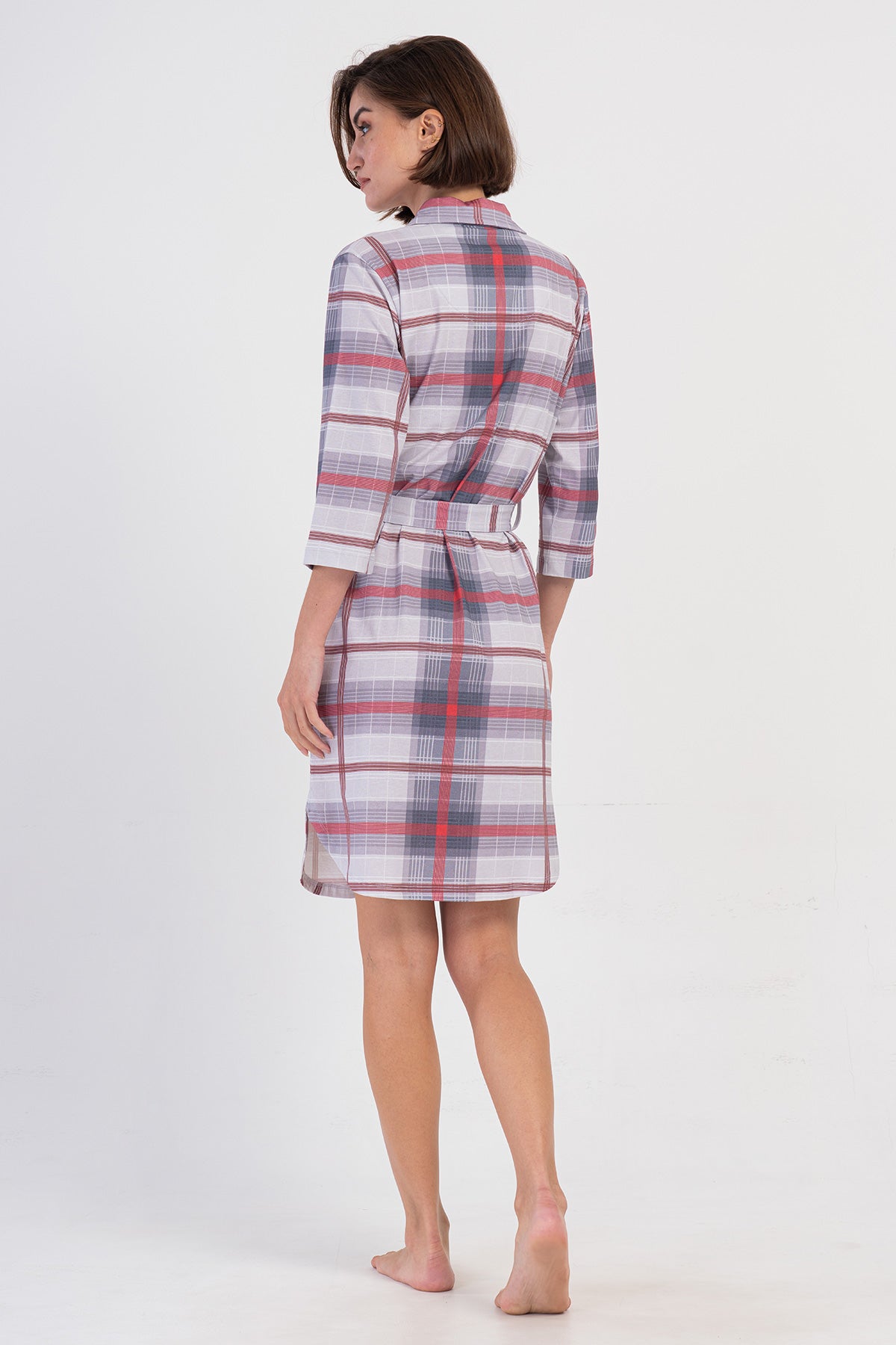 KADIN P.SUPREM SUPREM GOMLEK YAKA TAMAMI DUGMELI 3/4KOL ETEGI OVAL GOMLEK TUNIK