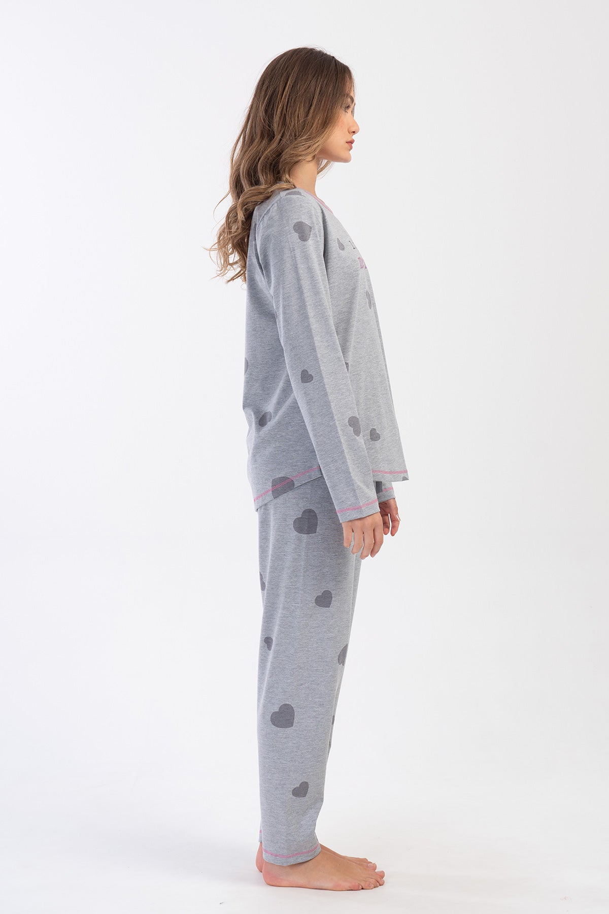 KADIN P.SUPREM XXL O YAKA UZUN KOL ETEGI OVAL PIJAMA TAKIM