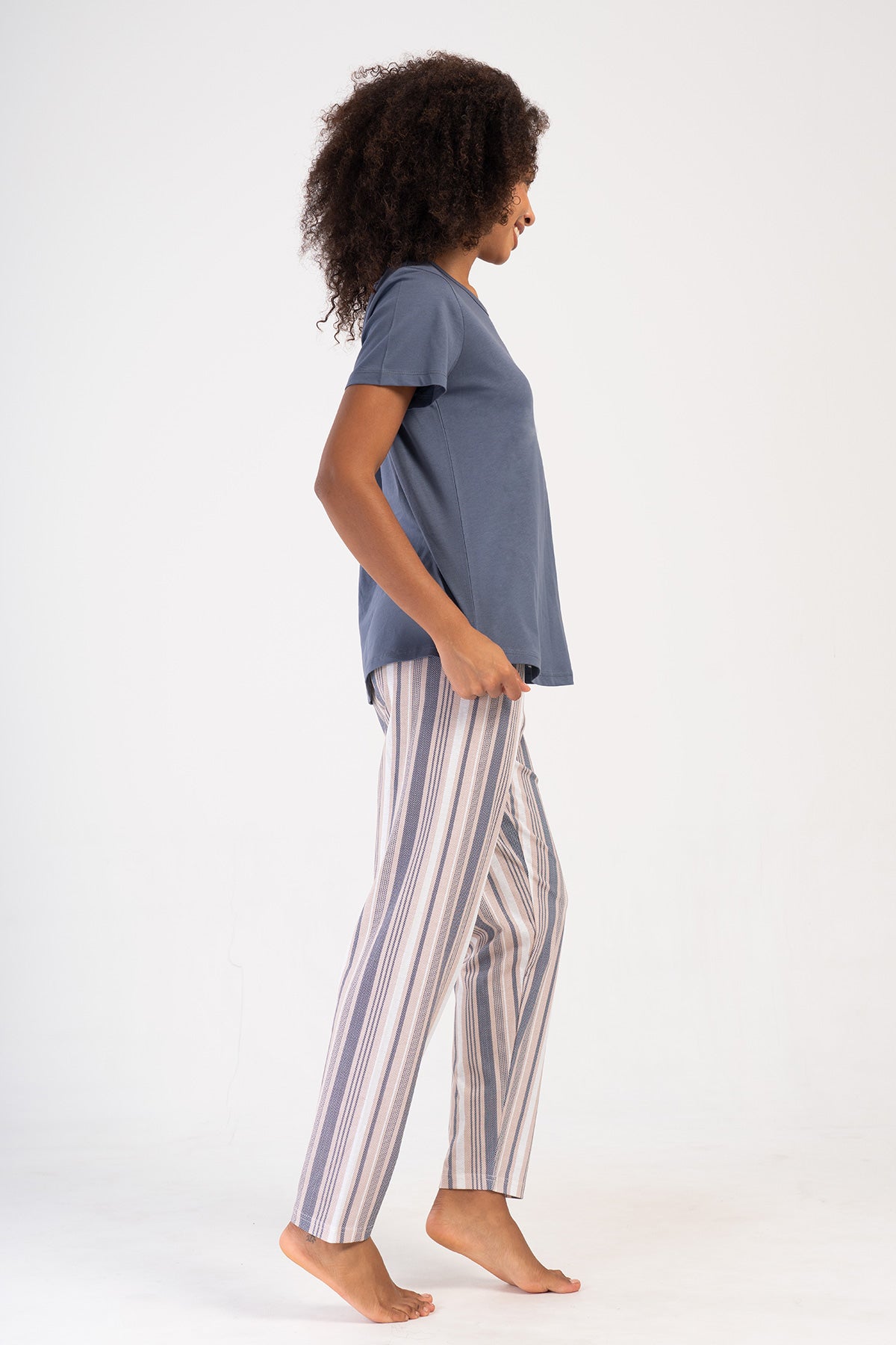 Woman Supreme Big Size Mesta O Neck Pyjama Set