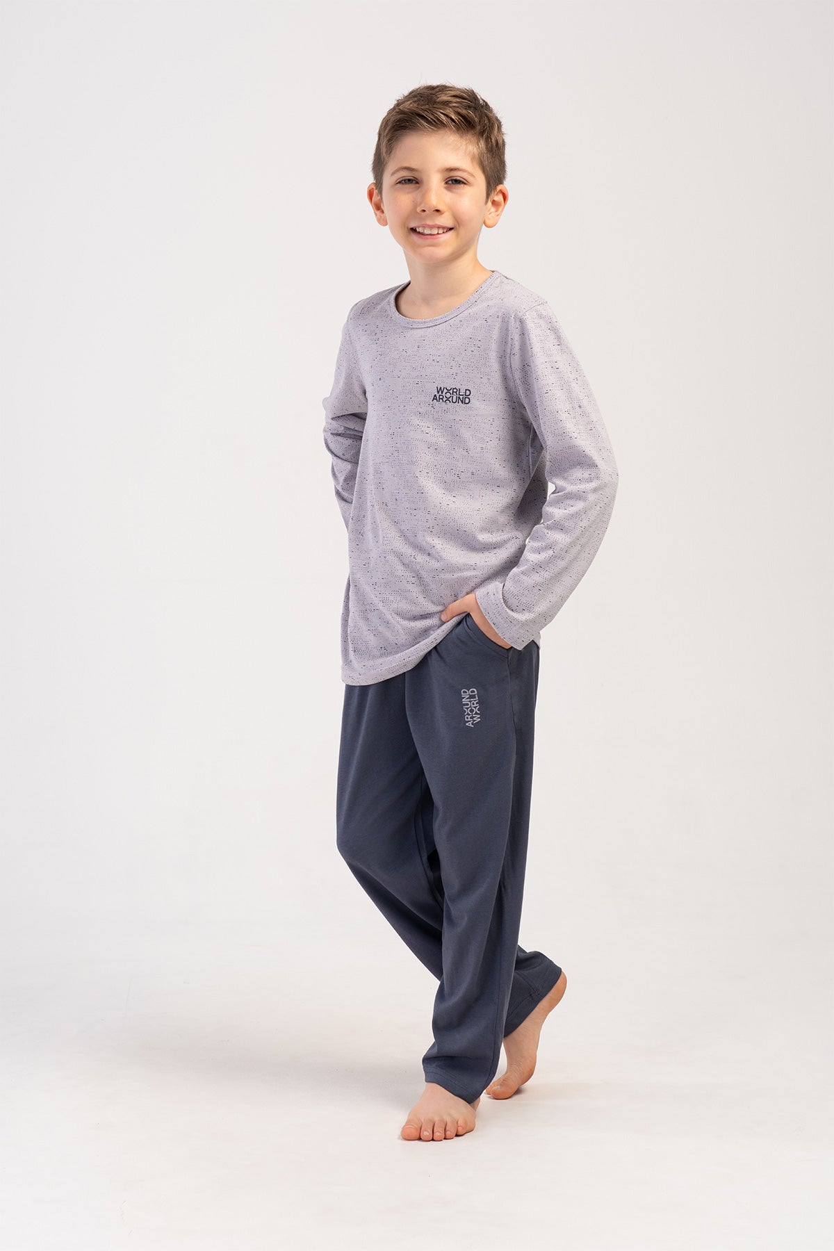 ERKEK COCUK P.SUPREM O YAKA UZUN KOL CEPLI PIJAMA TAKIM(9/10-15/16)