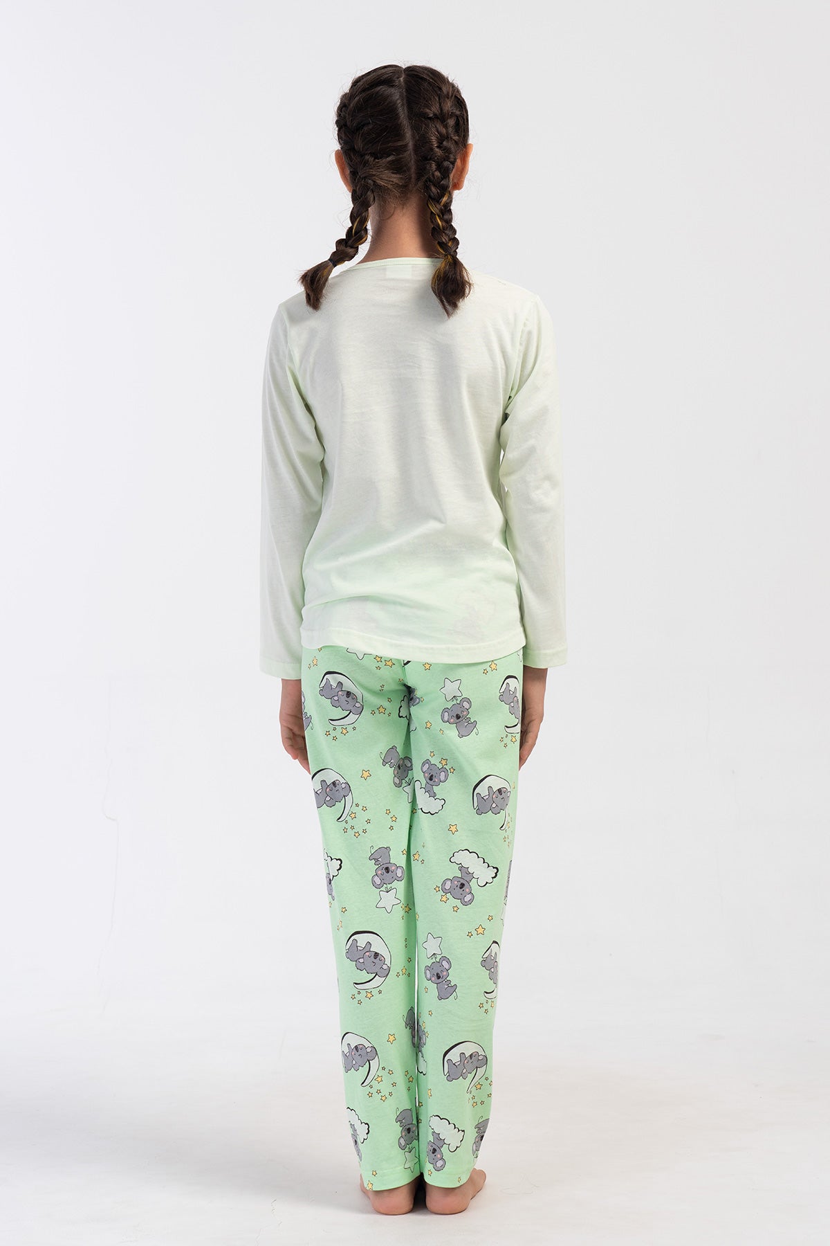 KIZ COCUK P.SUPREM O YAKA UZUN KOL ETEGI OVAL PIJAMA TAKIM(9-10/15-16)