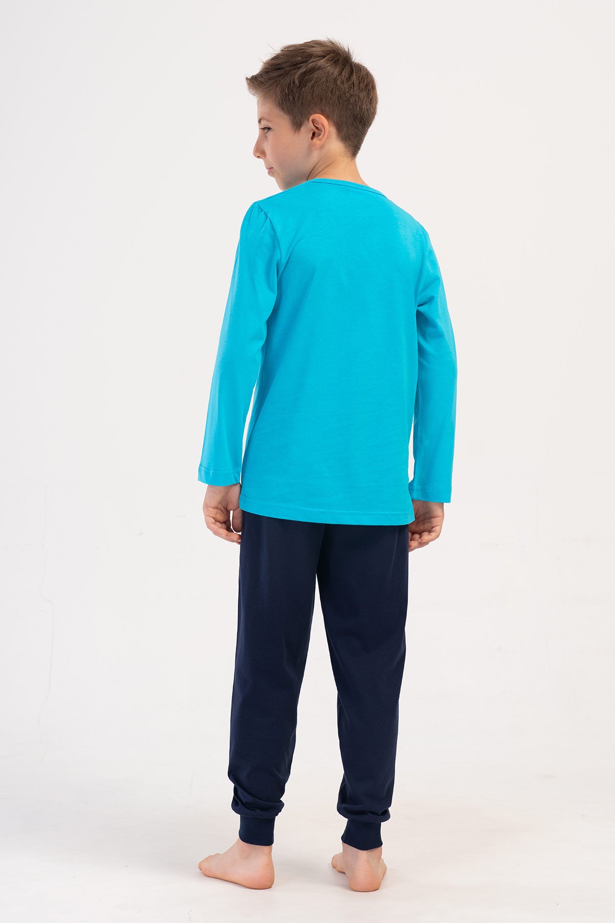 ERKEK COCUK P.SUPREM O YAKA UZUN KOL PIJAMA MANSETLI TAKIM(9/10-15/16)