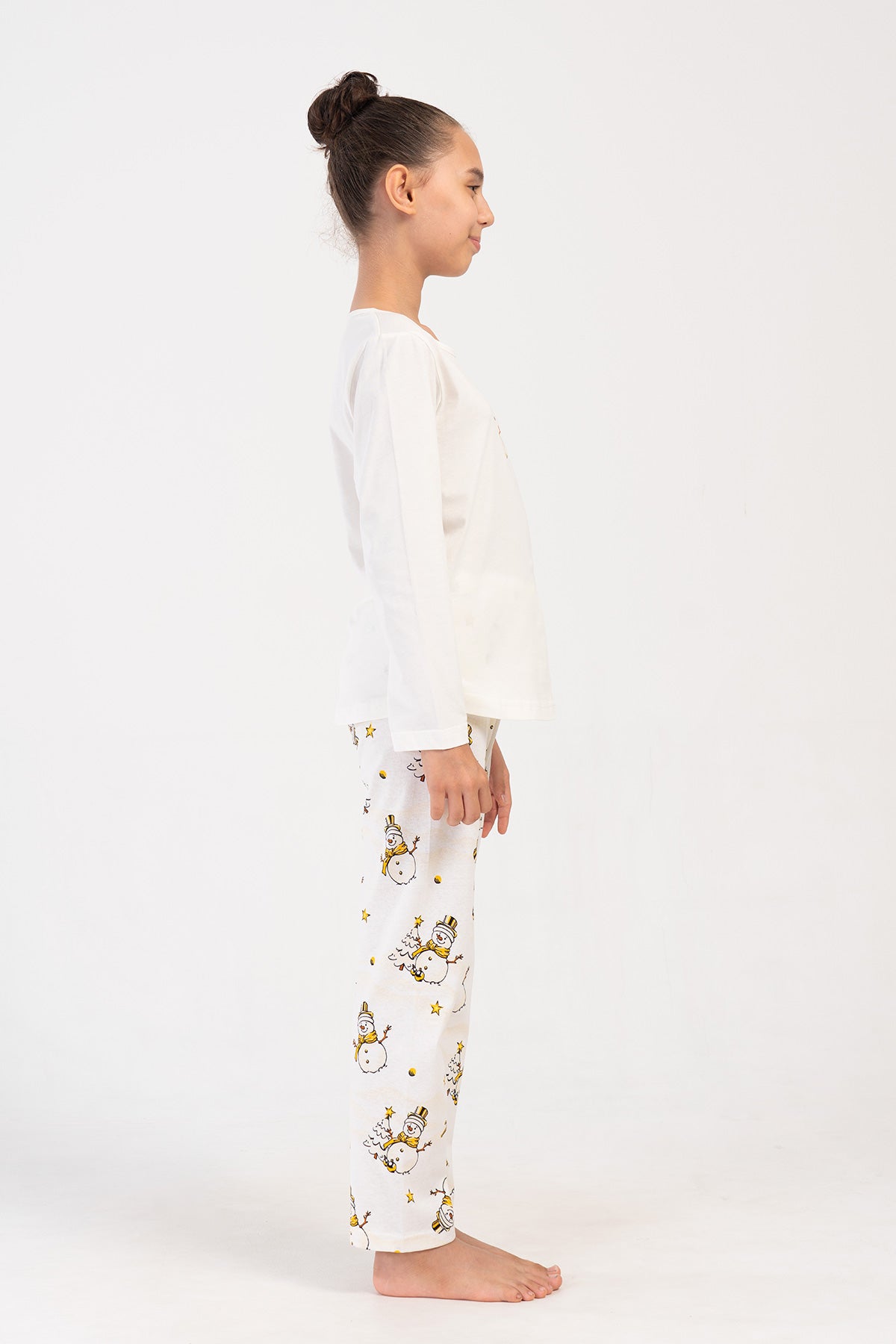 KIZ COCUK P.SUPREM O YAKA UZUN KOL ETEGI OVAL PIJAMA TAKIM(9-10/15-16)