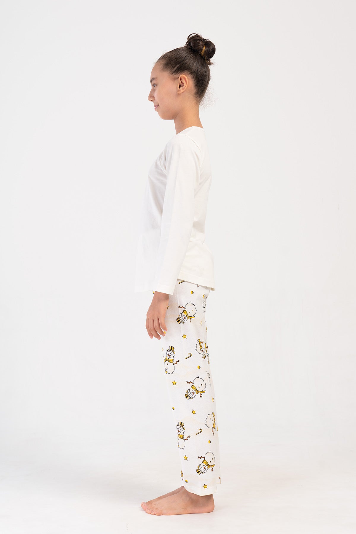 KIZ COCUK P.SUPREM O YAKA UZUN KOL ETEGI OVAL PIJAMA TAKIM(9-10/15-16)