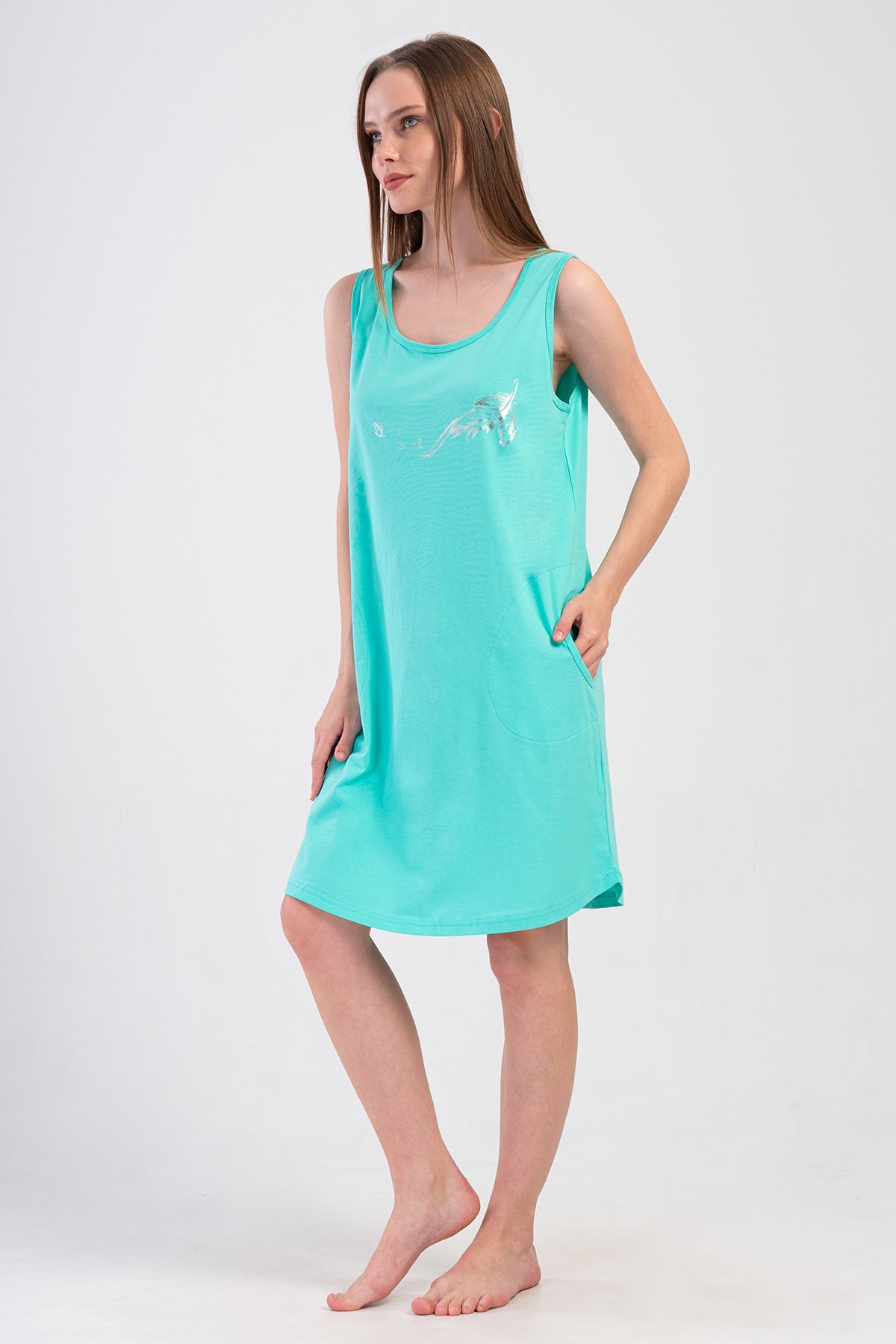 KADIN P.SUPREM XXL GENIS ASKILI ETEGI OVAL CEPLI TUNIK