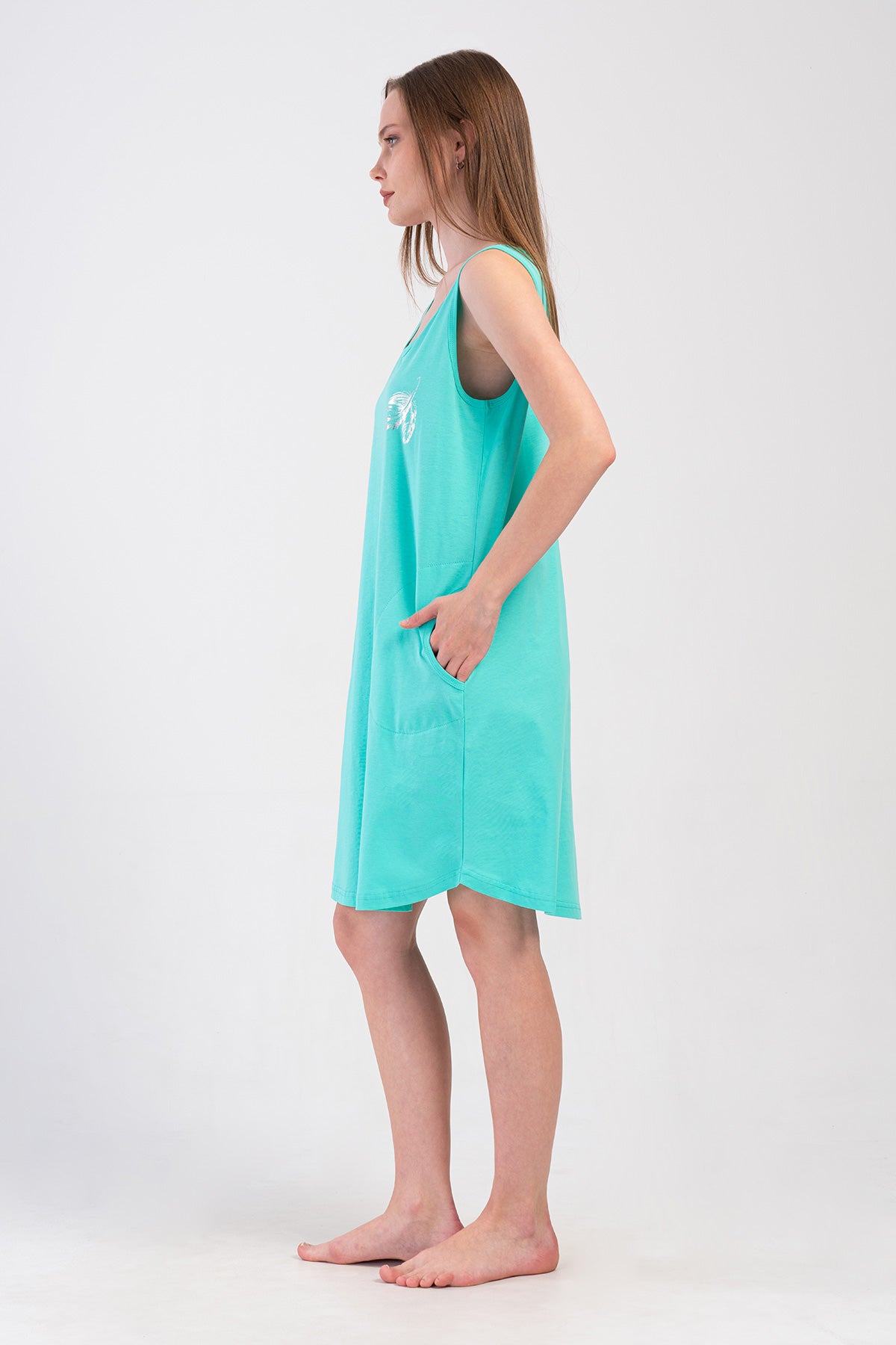 KADIN P.SUPREM XXL GENIS ASKILI ETEGI OVAL CEPLI TUNIK