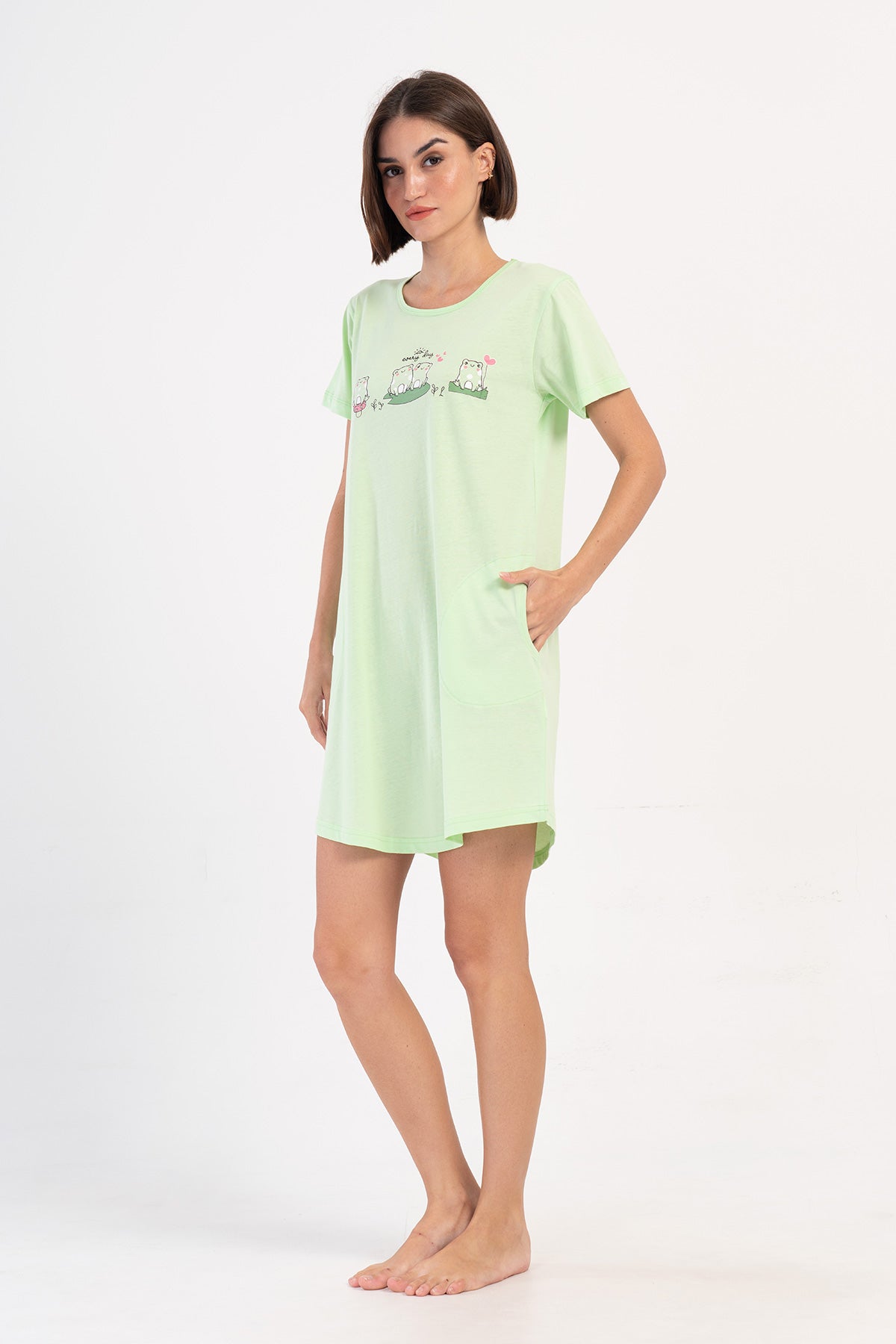 KADIN P.SUPREM O YAKA KISA KOL ETEGI OVAL CEPLI TUNIK