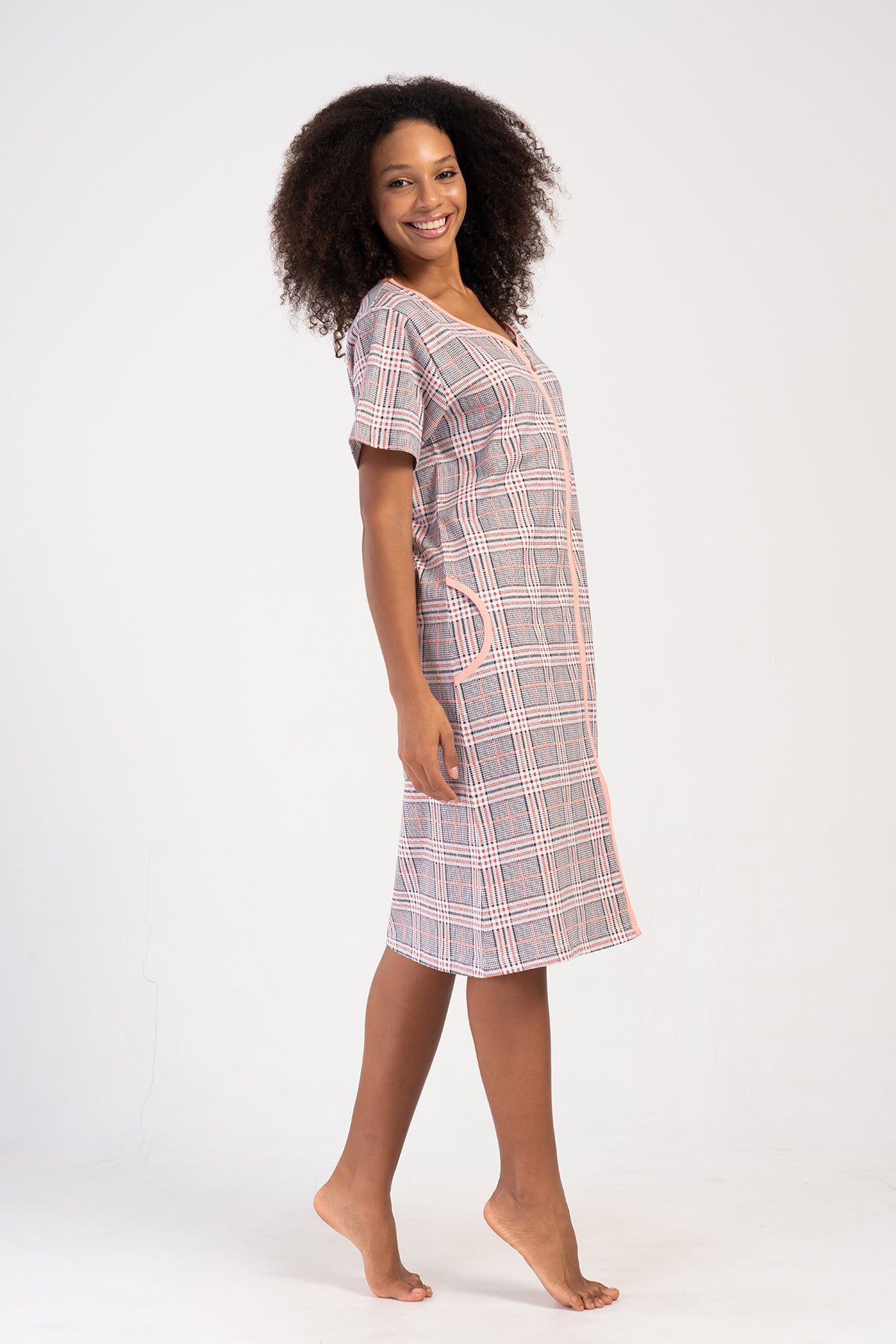 KADIN P.SUPREM KISA KOL FERMUARLI CEPLI EV ELBISESI