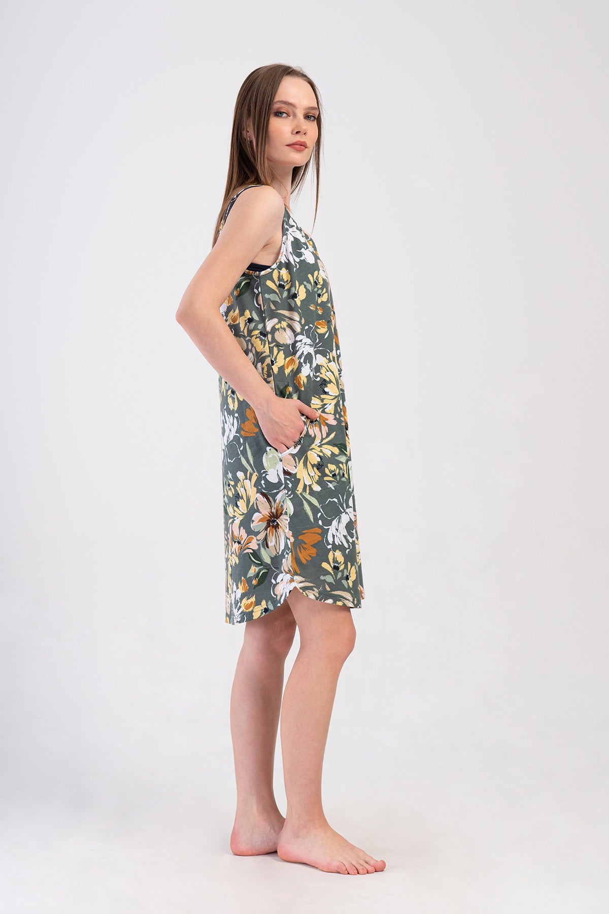 KADIN P.SUPREM GENIS ASKILI ETEGI OVAL CEPLI TUNIK