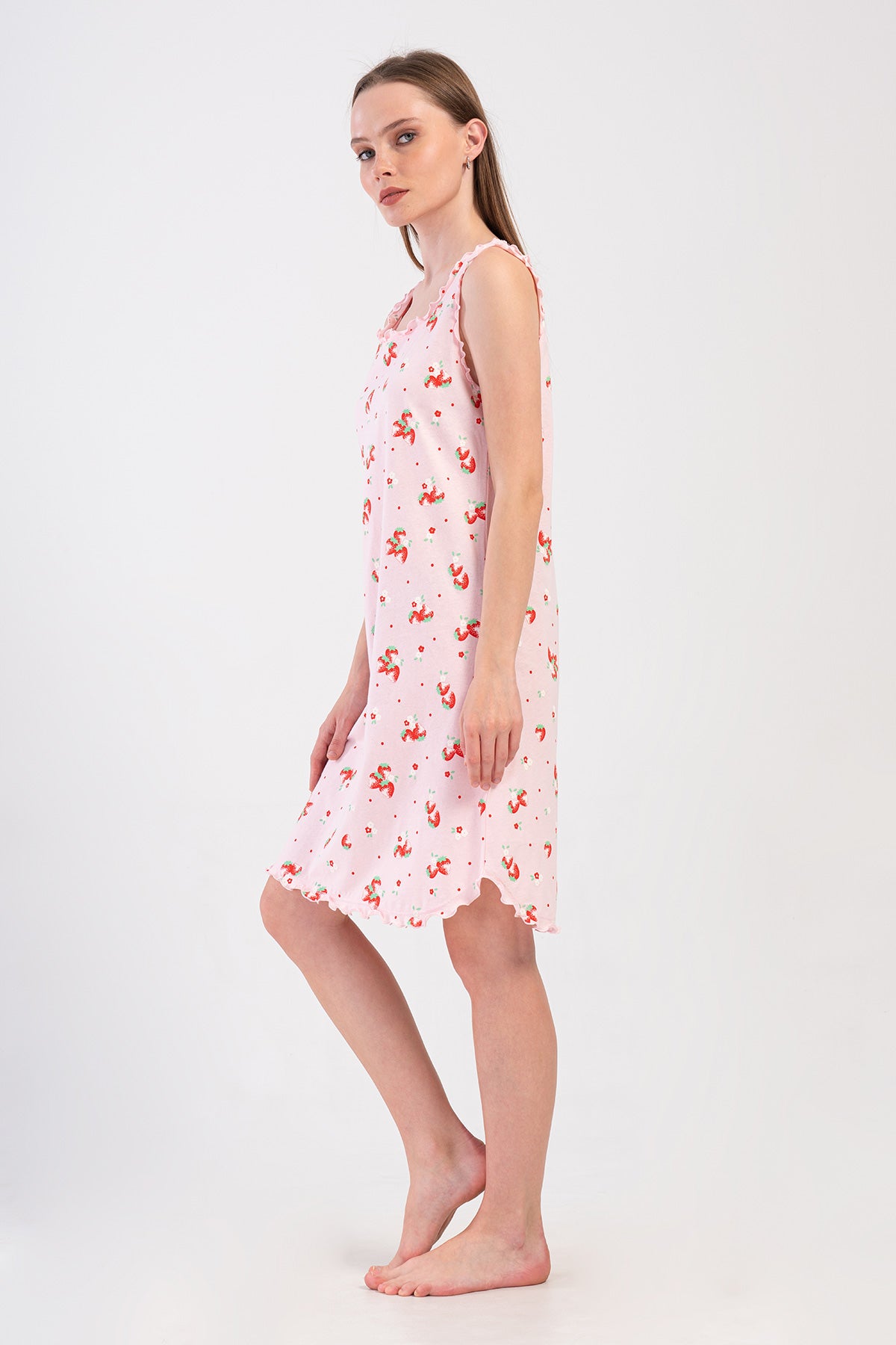 KADIN P.SUPREM O YAKA GENIS ASKILI BIBILALI ETEGI OVAL TUNIK - PINK