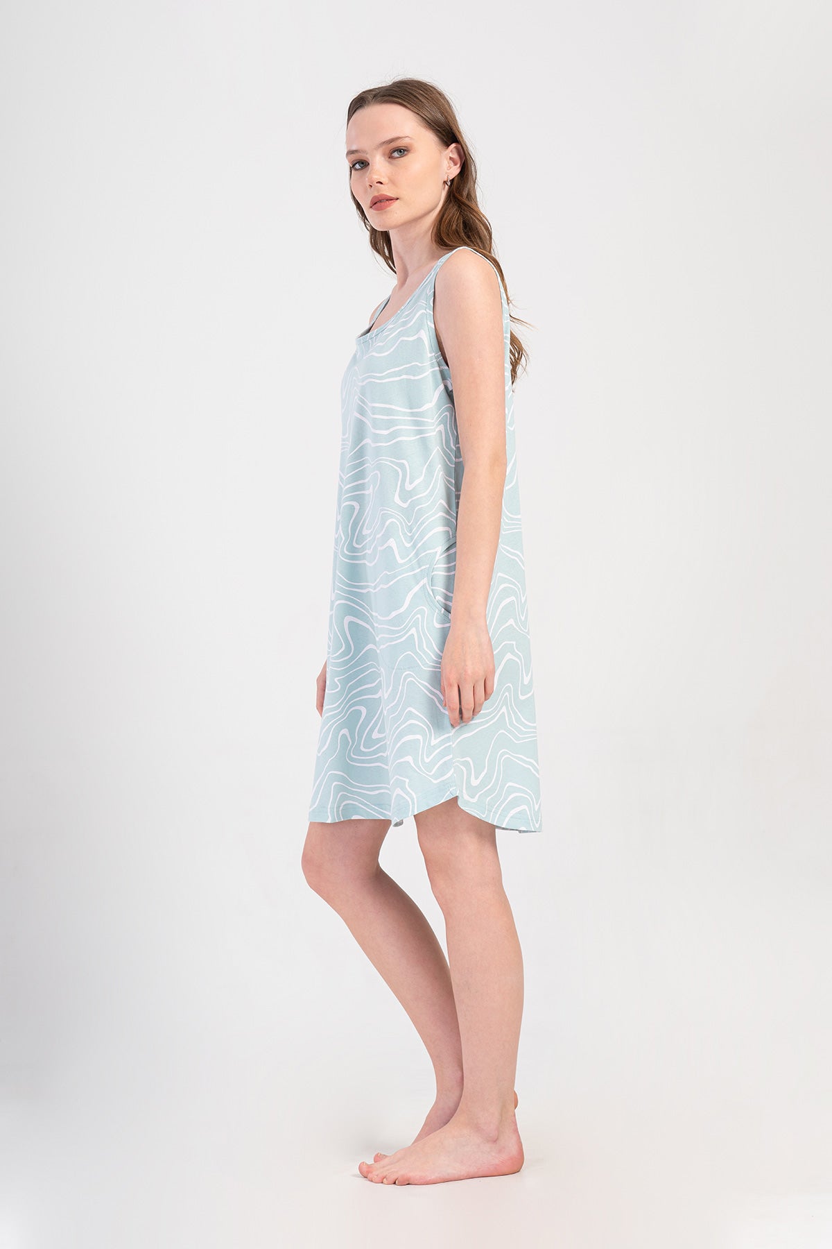 KADIN P.SUPREM GENIS ASKILI ETEGI OVAL CEPLI TUNIK