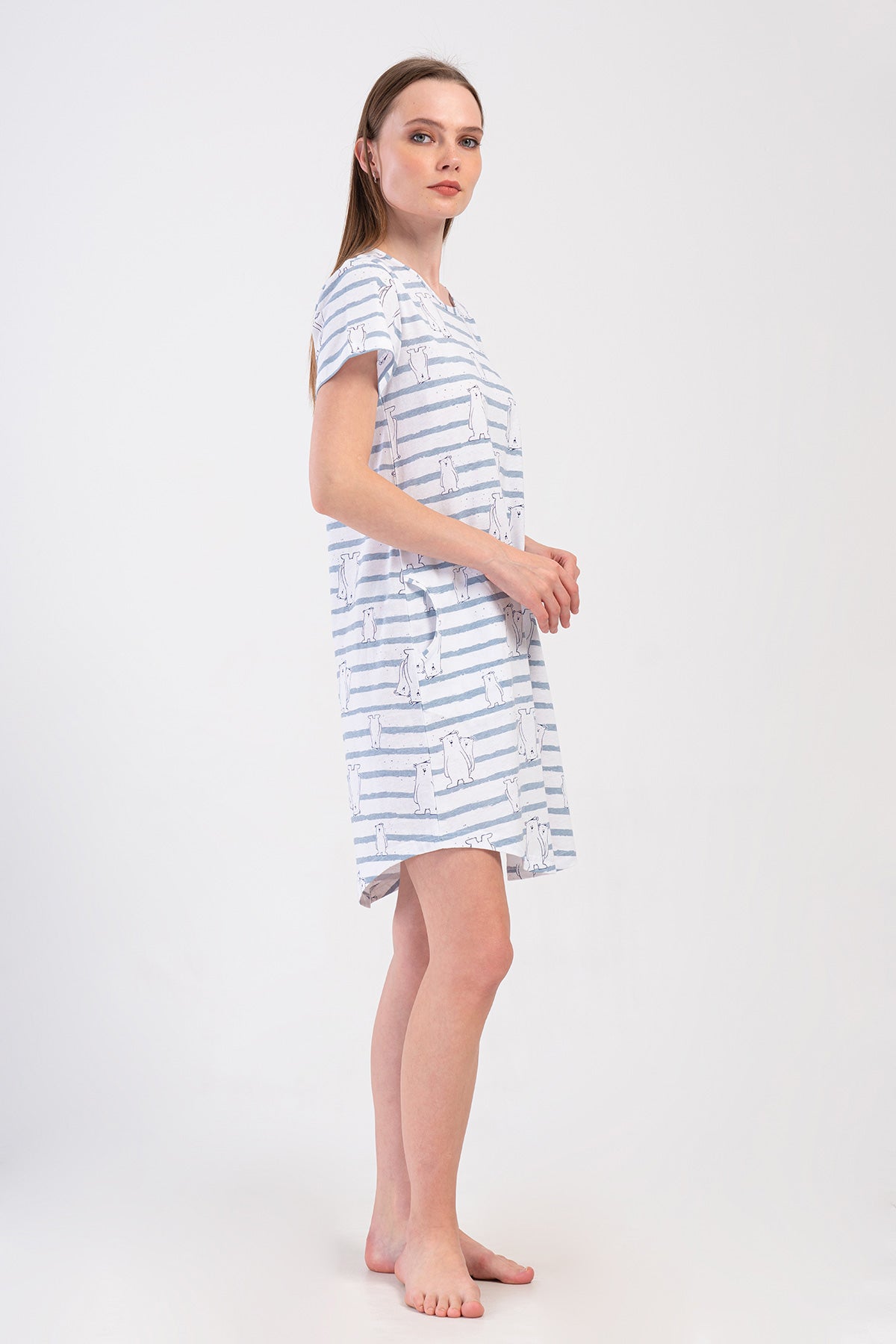 KADIN P.SUPREM O YAKA KISA KOL ETEGI OVAL CEPLI TUNIK