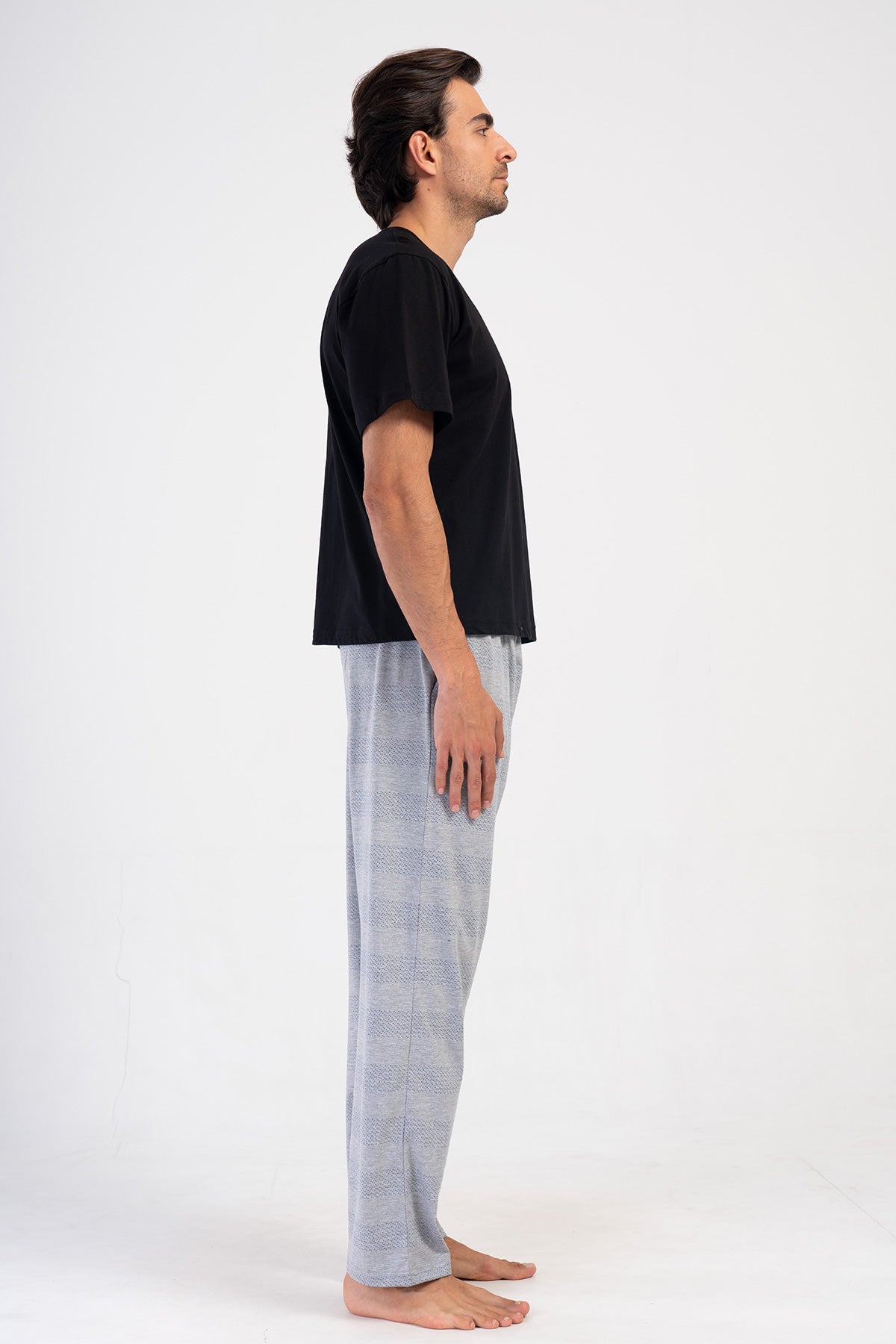 CEPLI ERKEK P.SUPREM TEK ALT PIJAMA - GRAY MELANGE
