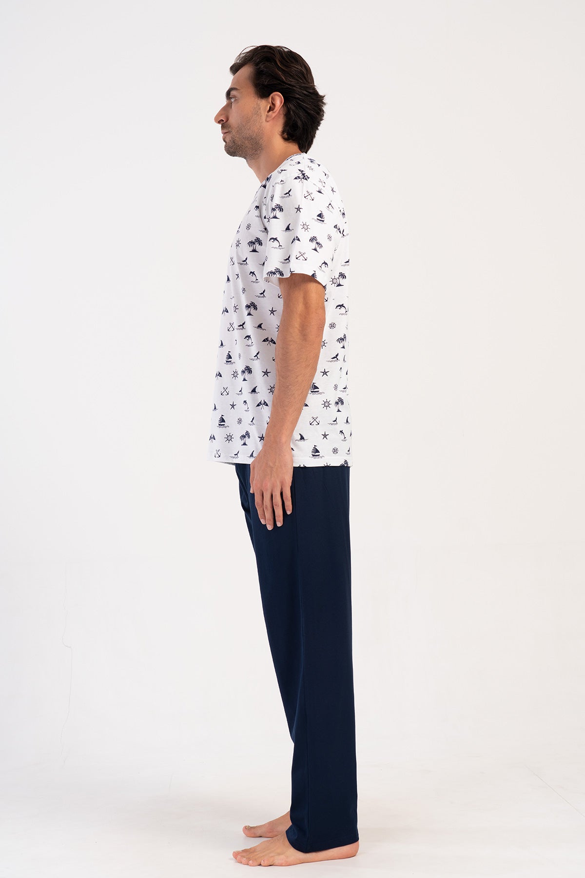 CEPLI ERKEK P.SUPREM O YAKA KISA KOL PIJAMA TAKIM