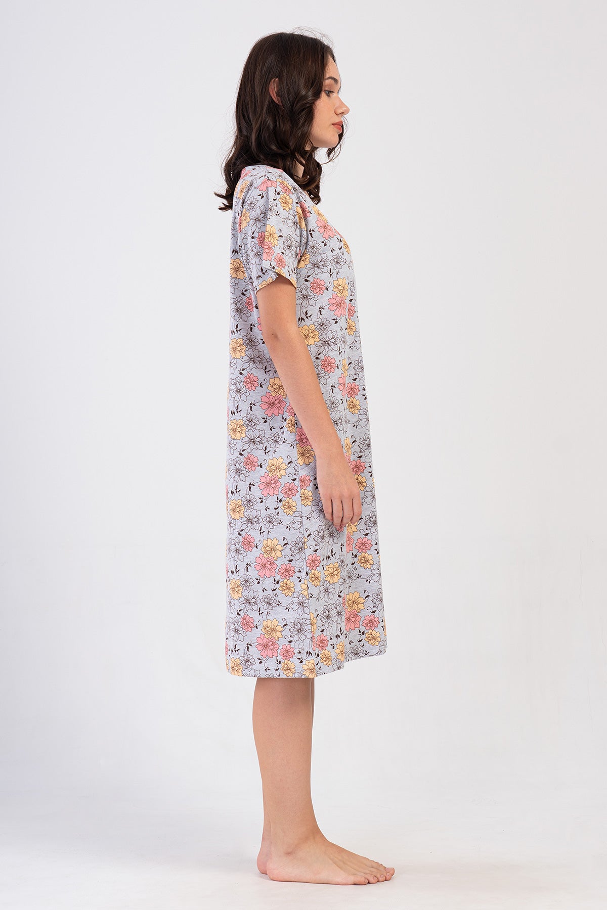 KADIN P.SUPREM KISA KOL FERMUARLI CEPLI EV ELBISESI