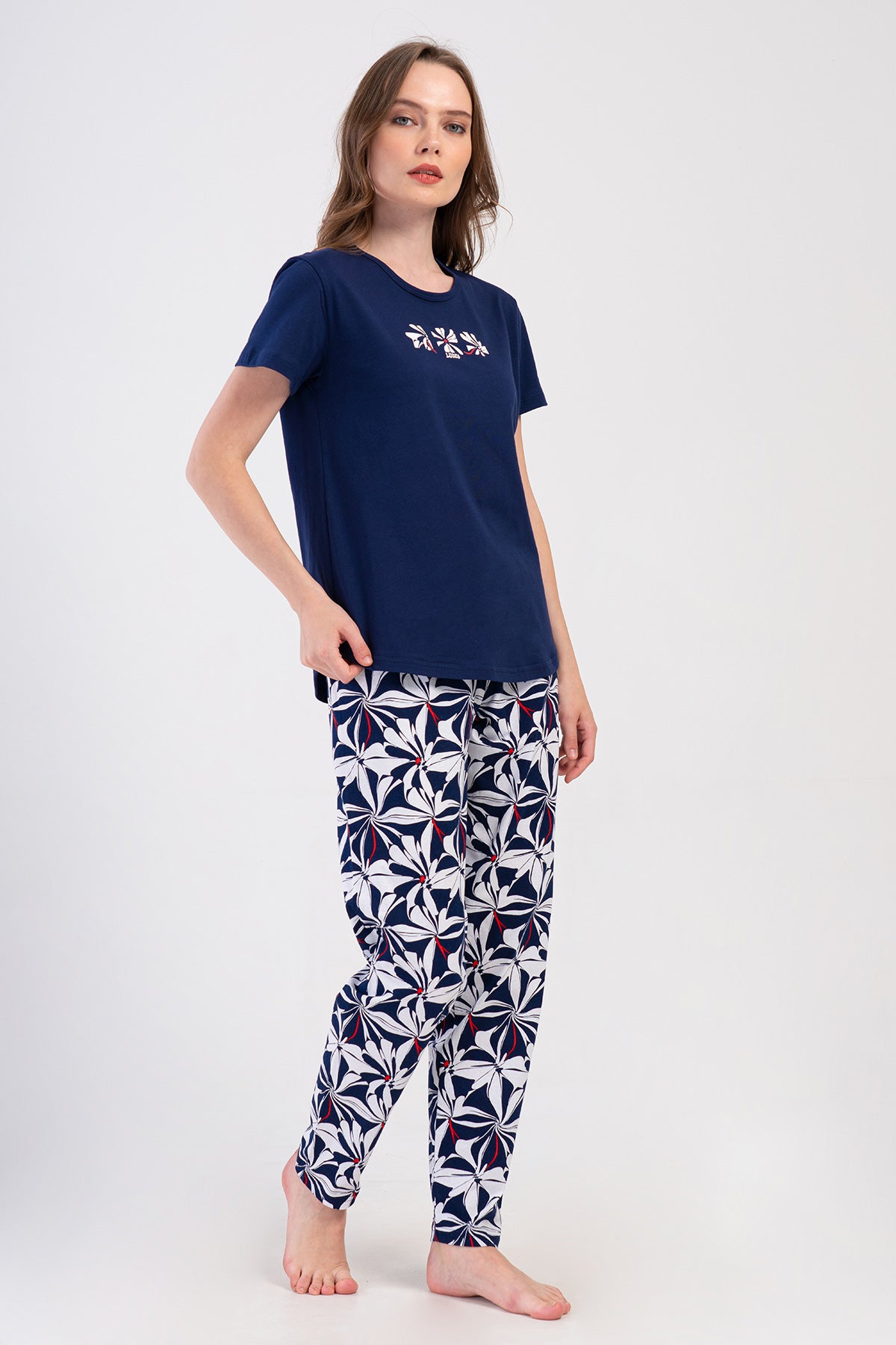 KADIN P.SUPREM O YAKA KISA KOL ETEGI OVAL PIJAMA TAKIM