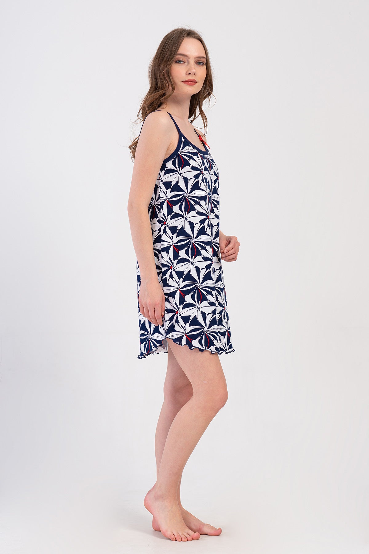 KADIN P.SUPREM IP ASKILI FIYONKLU BIBILALI ETEGI OVAL TUNIK