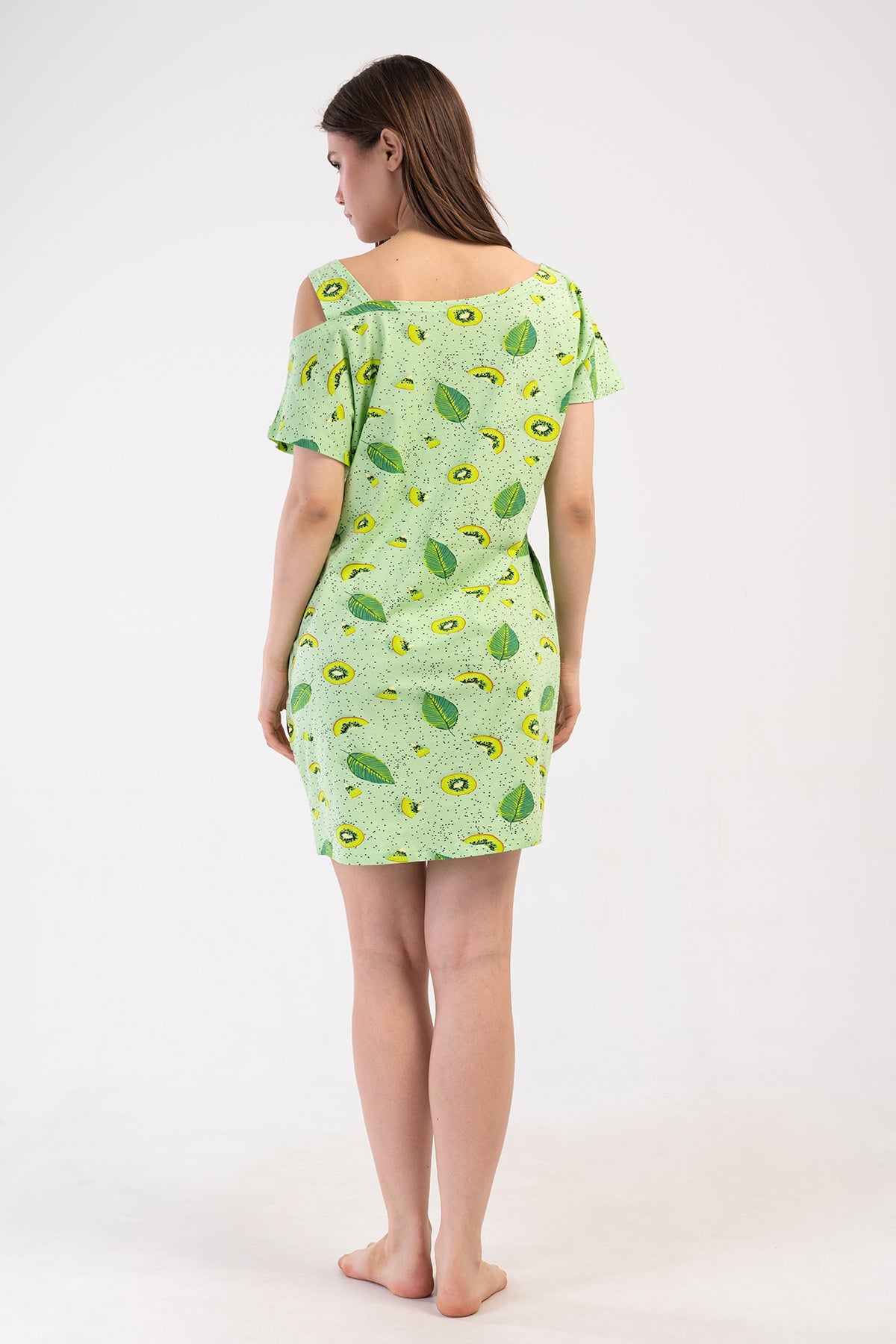 KADIN LYC SUPREM KAYIK YAKA DUSUK TEK OMUZLU CEPLI TUNIK