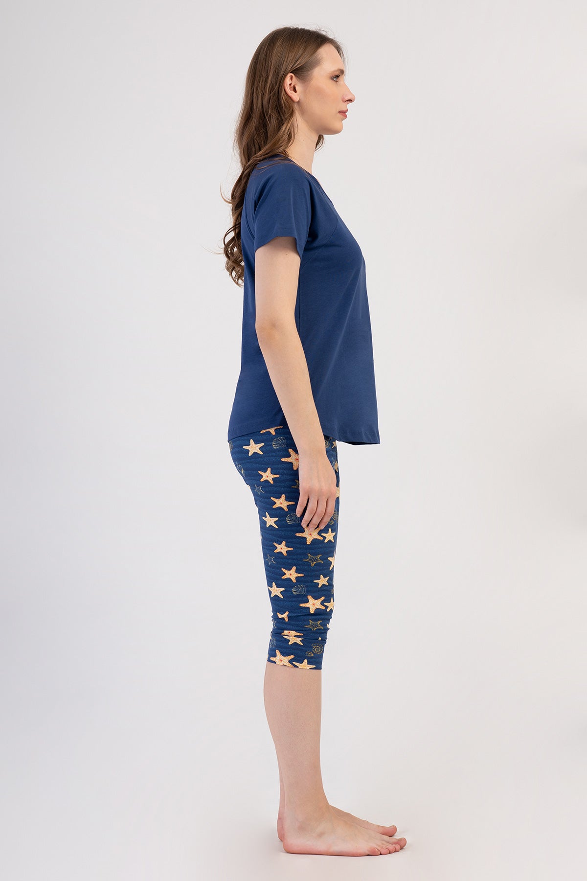 KADIN LYC SUPREM O YAKA REGLAN KISA KOL ETEGI OVAL MANSETLI KAPRI TAKIM