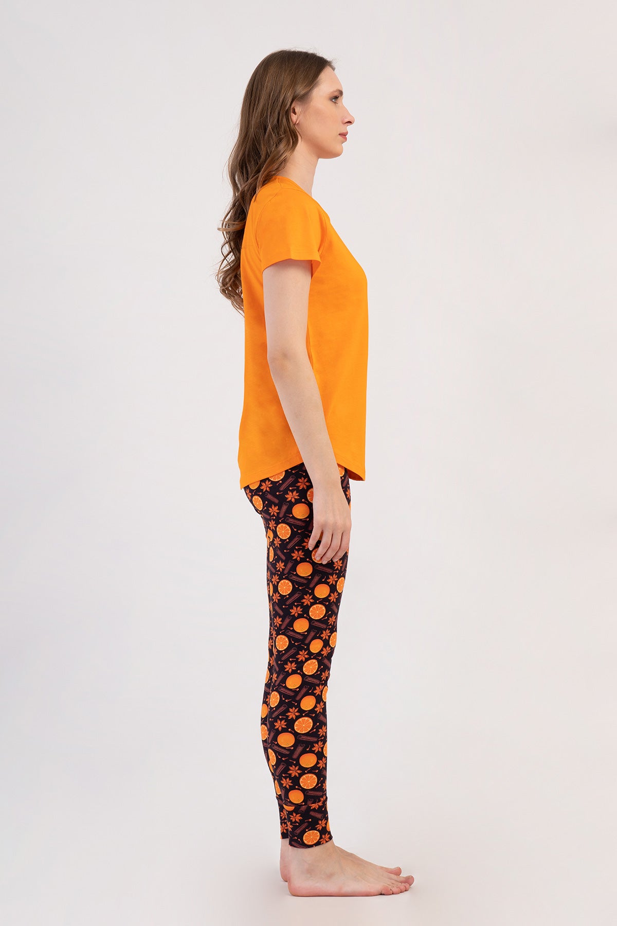 KADIN LYC SUPREM O YAKA KISA KOL ETEGI OVAL MANSETLI TAYT PIJAMA TAKIM