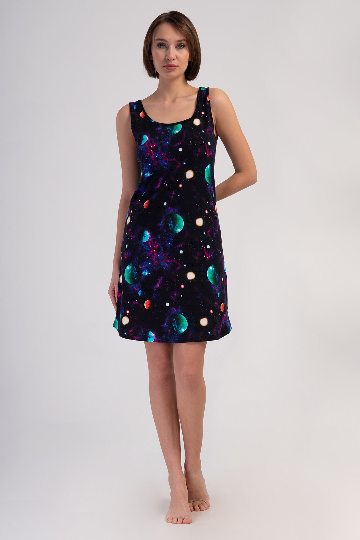 KADIN LYC SUPREM O YAKA GENIS ASKILI ETEGI OVAL TUNIK