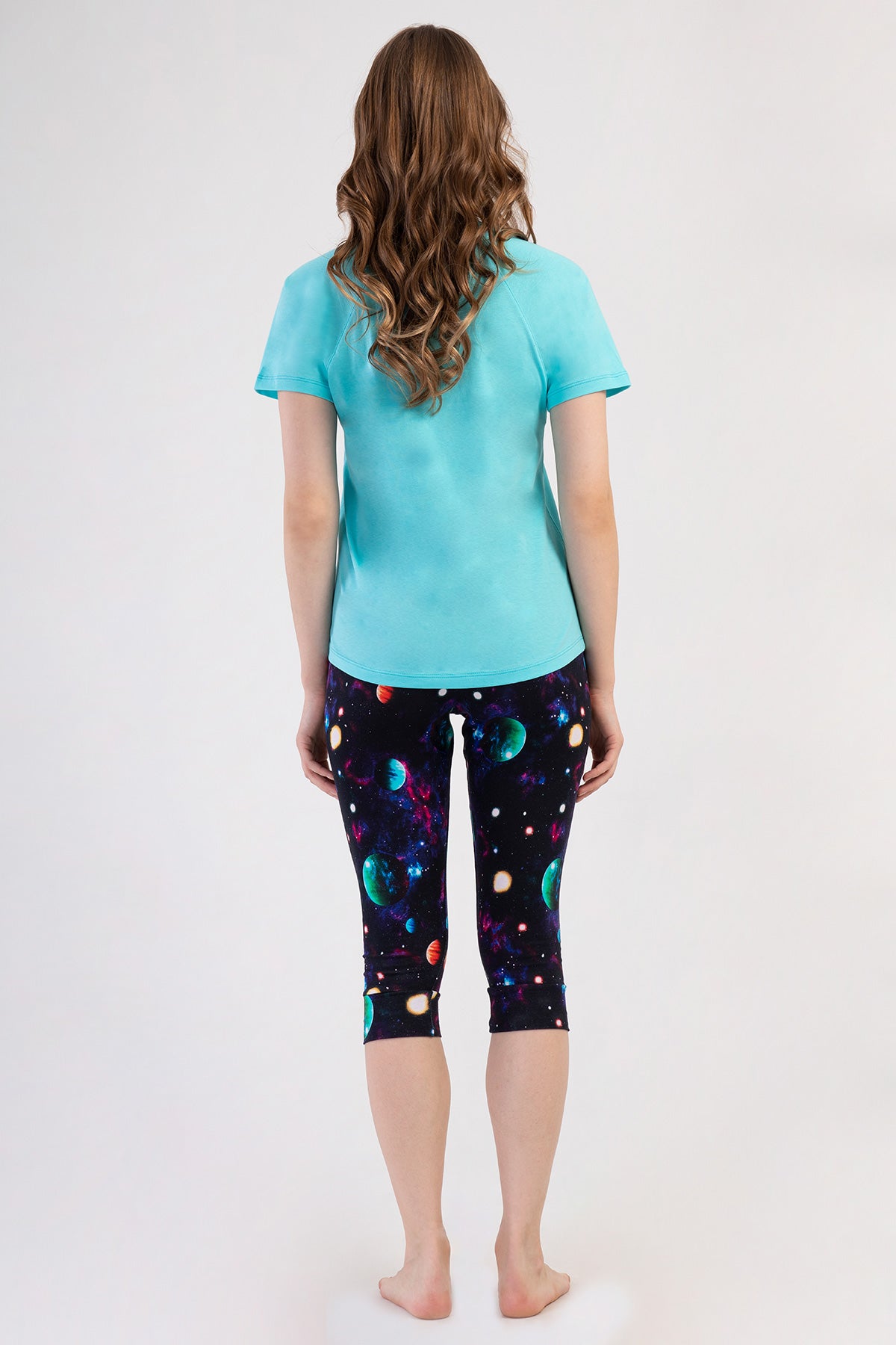 KADIN LYC SUPREM O YAKA REGLAN KISA KOL ETEGI OVAL MANSETLI KAPRI TAKIM