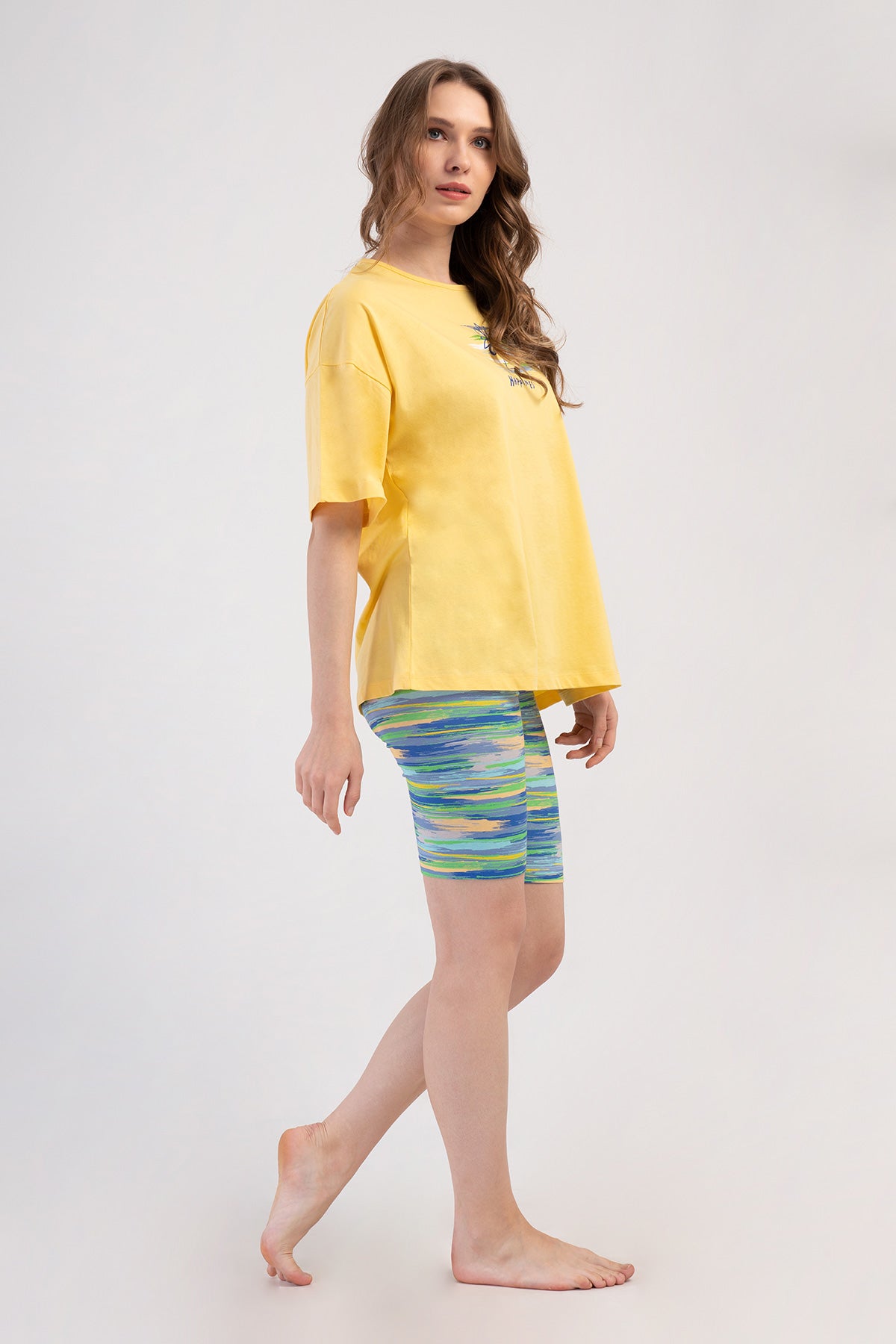 KADIN LYC SUPREM O YAKA DUSUK OMUZLU KISA KOL BIKE TAKIM