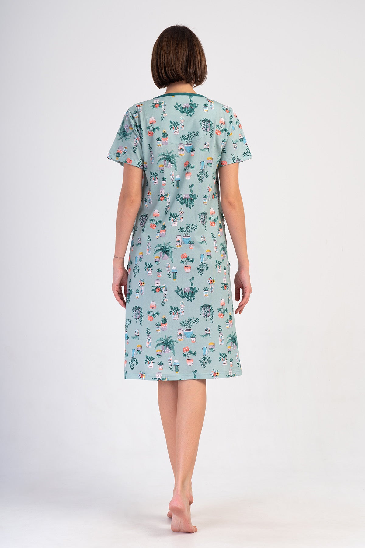 KADIN P.SUPREM KISA KOL FERMUARLI CEPLI EV ELBISESI