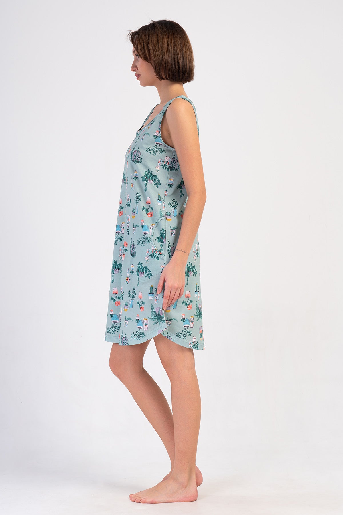 KADIN P.SUPREM O YAKA GENIS ASKILI ETEGI OVAL CEPLI TUNIK