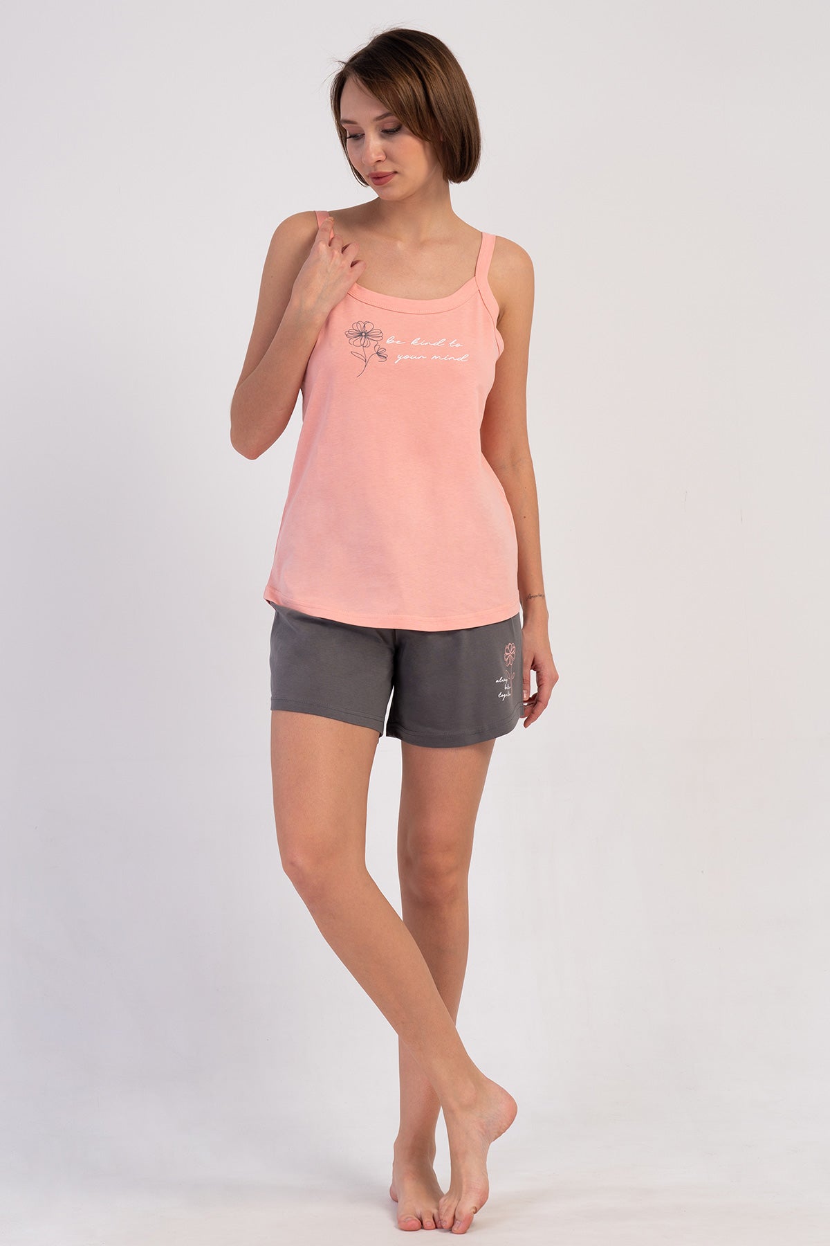KADIN P.SUPREM XXL IP ASKILI ETEGI OVAL SORT TAKIM - BABY PINK