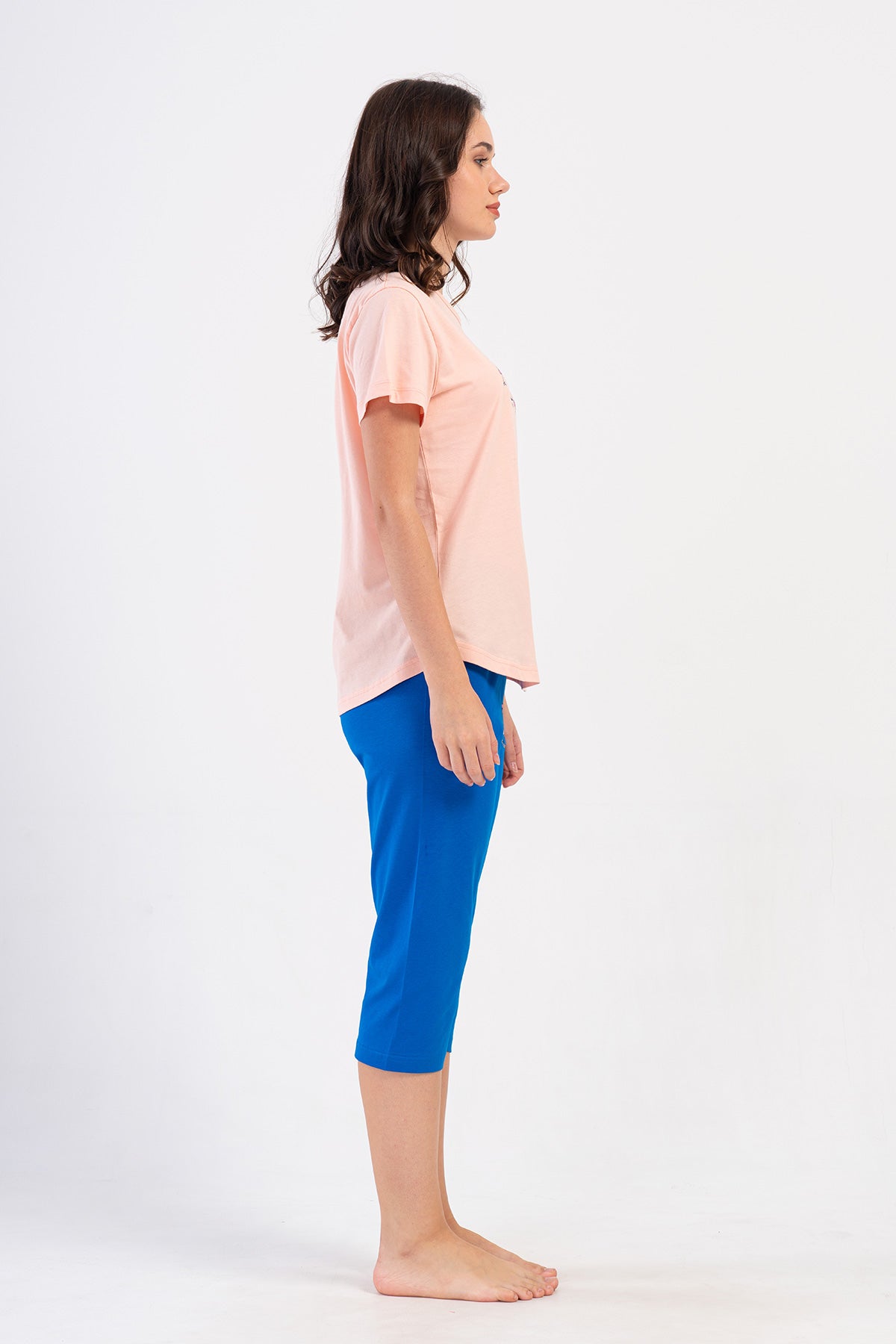 KADIN P.SUPREM O YAKA KISA KOL ETEGI OVAL KAPRI TAKIM - SOFT PINK