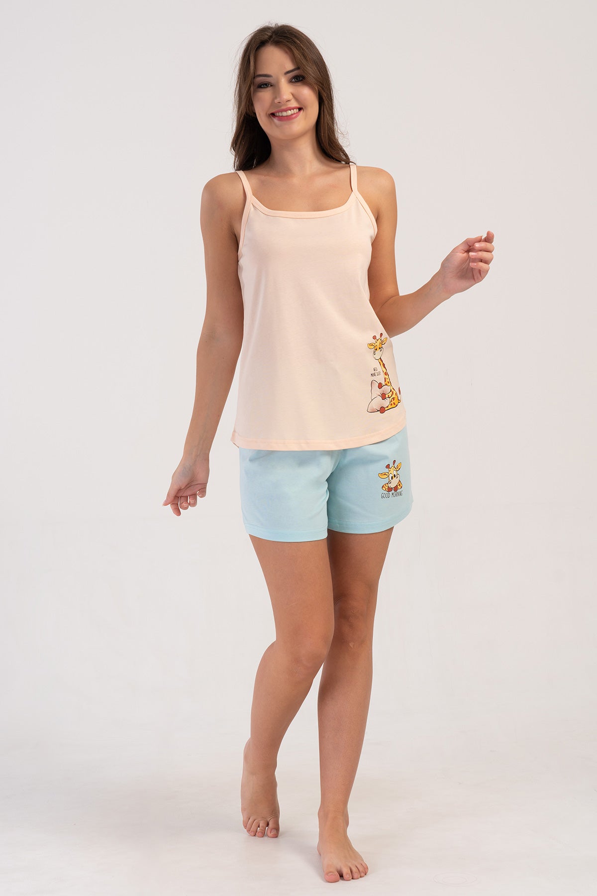 KADIN P.SUPREM IP ASKILI ETEGI OVAL SORT TAKIM - BABY PINK