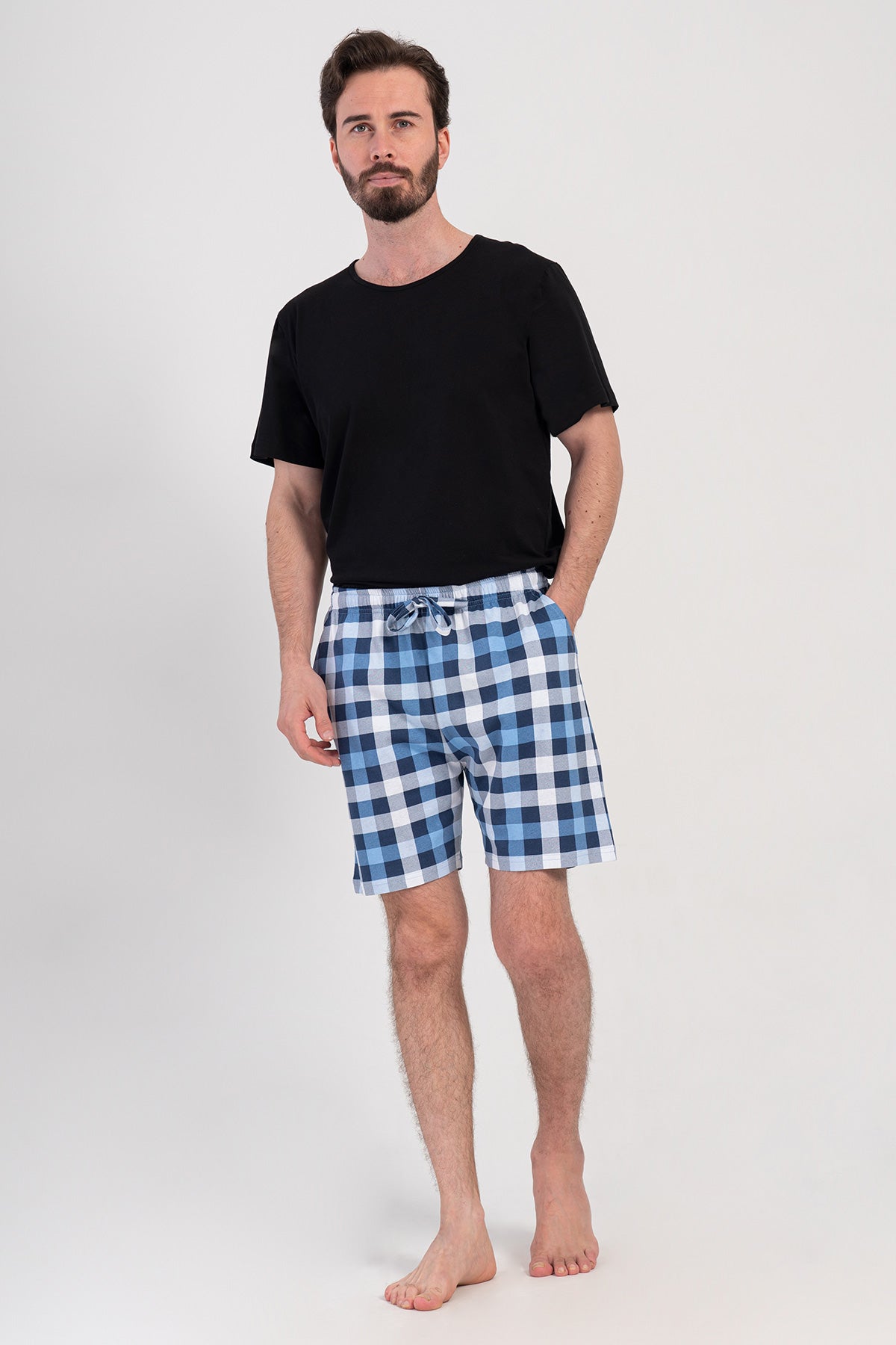 Man Supreme Blue Plaid Short