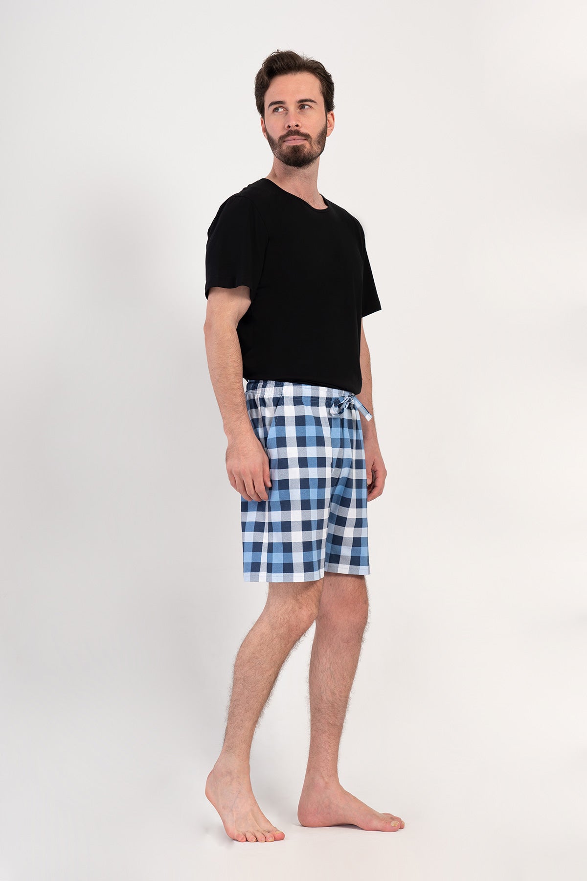 Man Supreme Blue Plaid Short