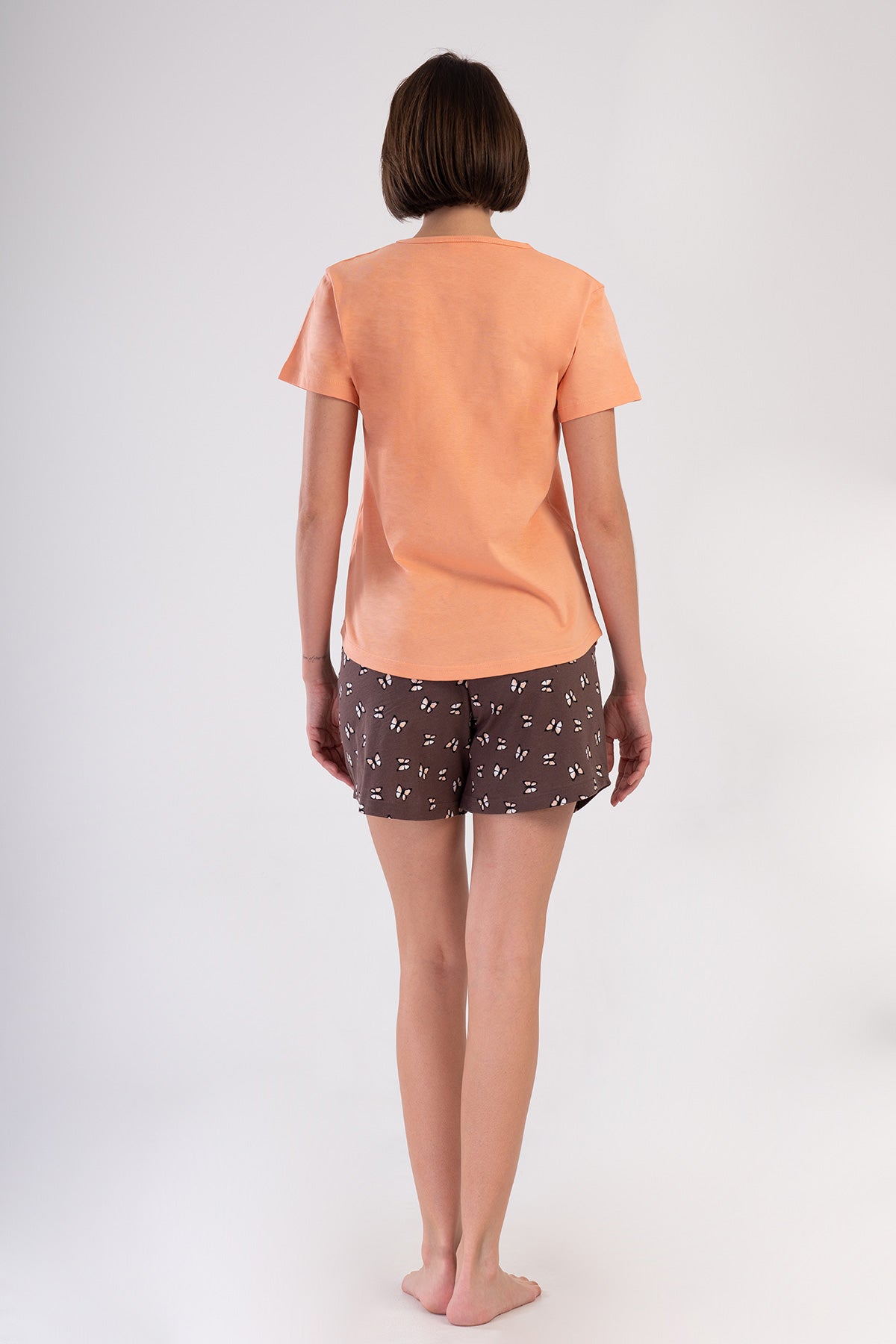 KADIN P.SUPREM O YAKA KISA KOL ETEGI OVAL SORT TAKIM - BABY PINK