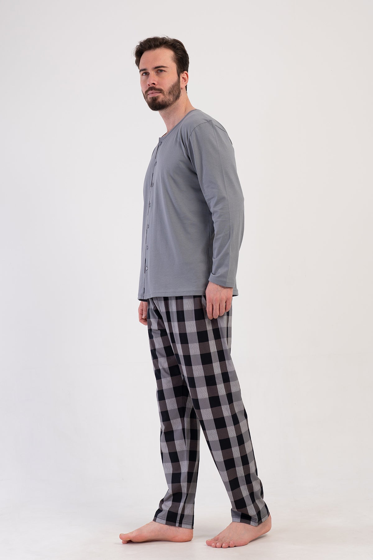 CEPLI ERKEK P.SUPREM XXL TAMAMI DUGMELI UZUN KOL PIJAMA TAKIM 