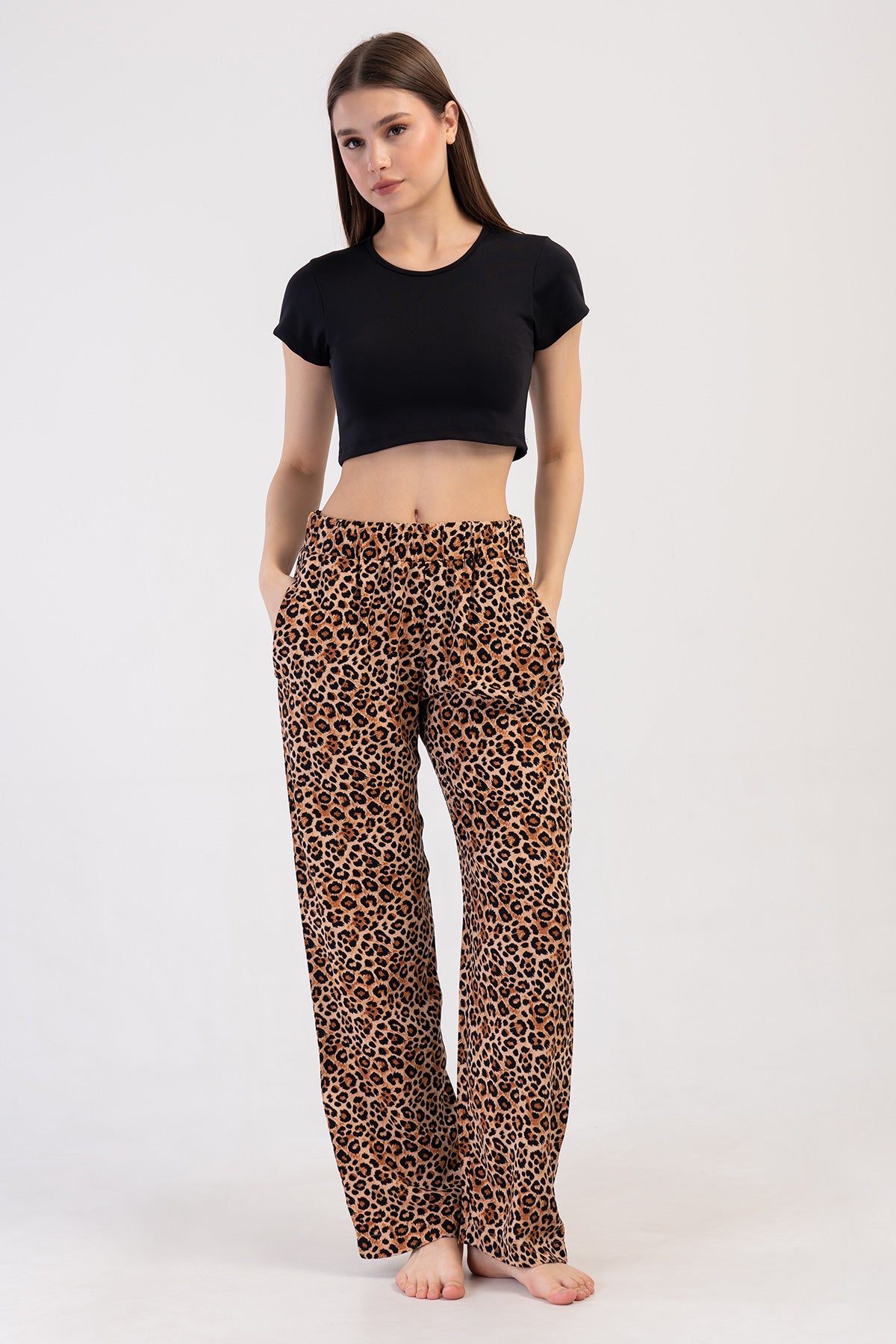 KADIN VISCON CEPLI TEK ALT PIJAMA