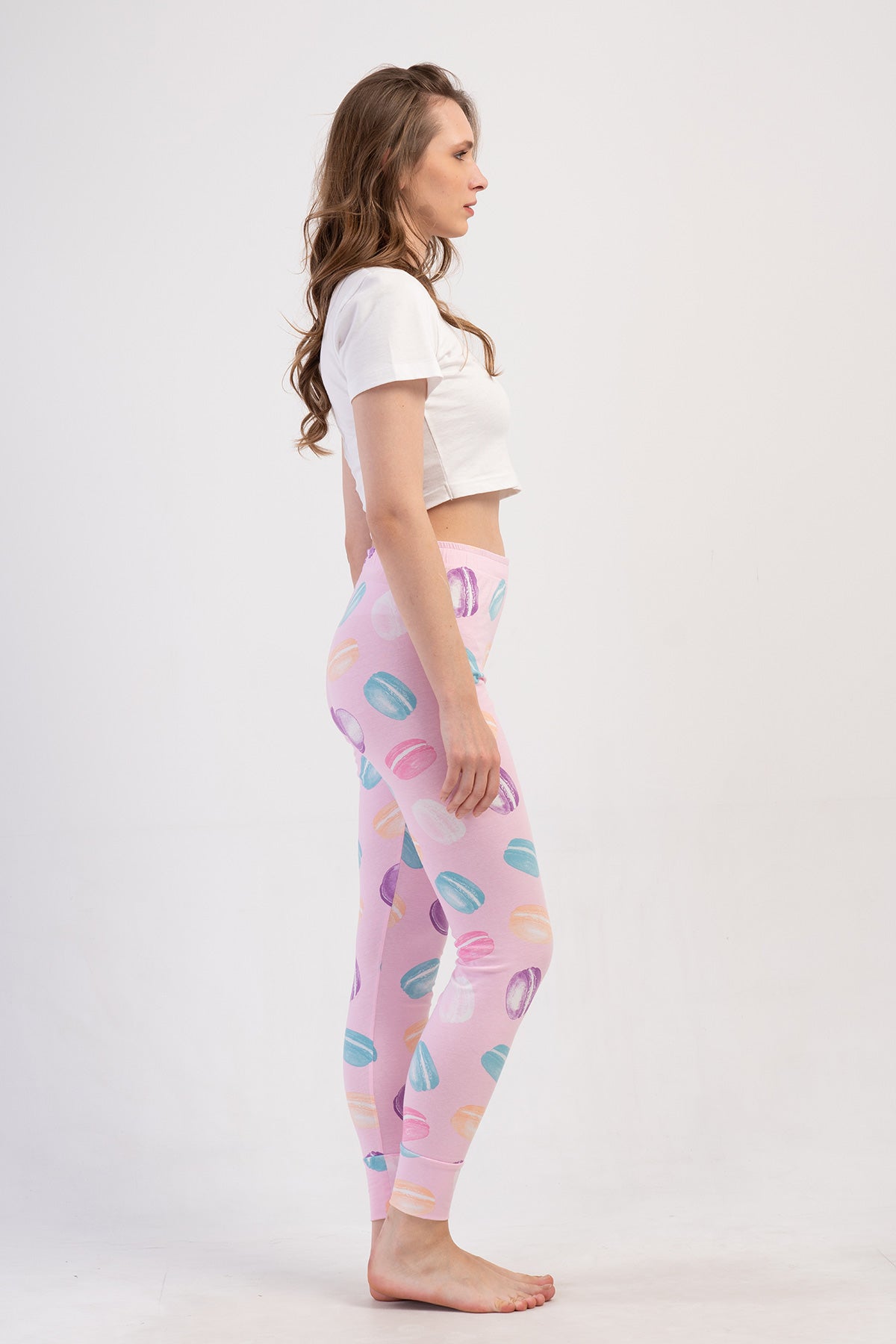 KADIN LYC SUPREM TEK ALT MANSETLI TAYT PIJAMA - AÇIK PEMBE