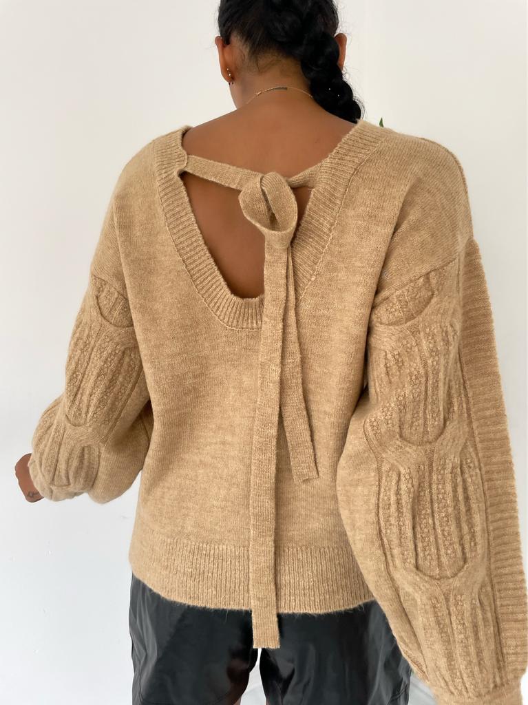 Sırt Detay Triko Kazak 848